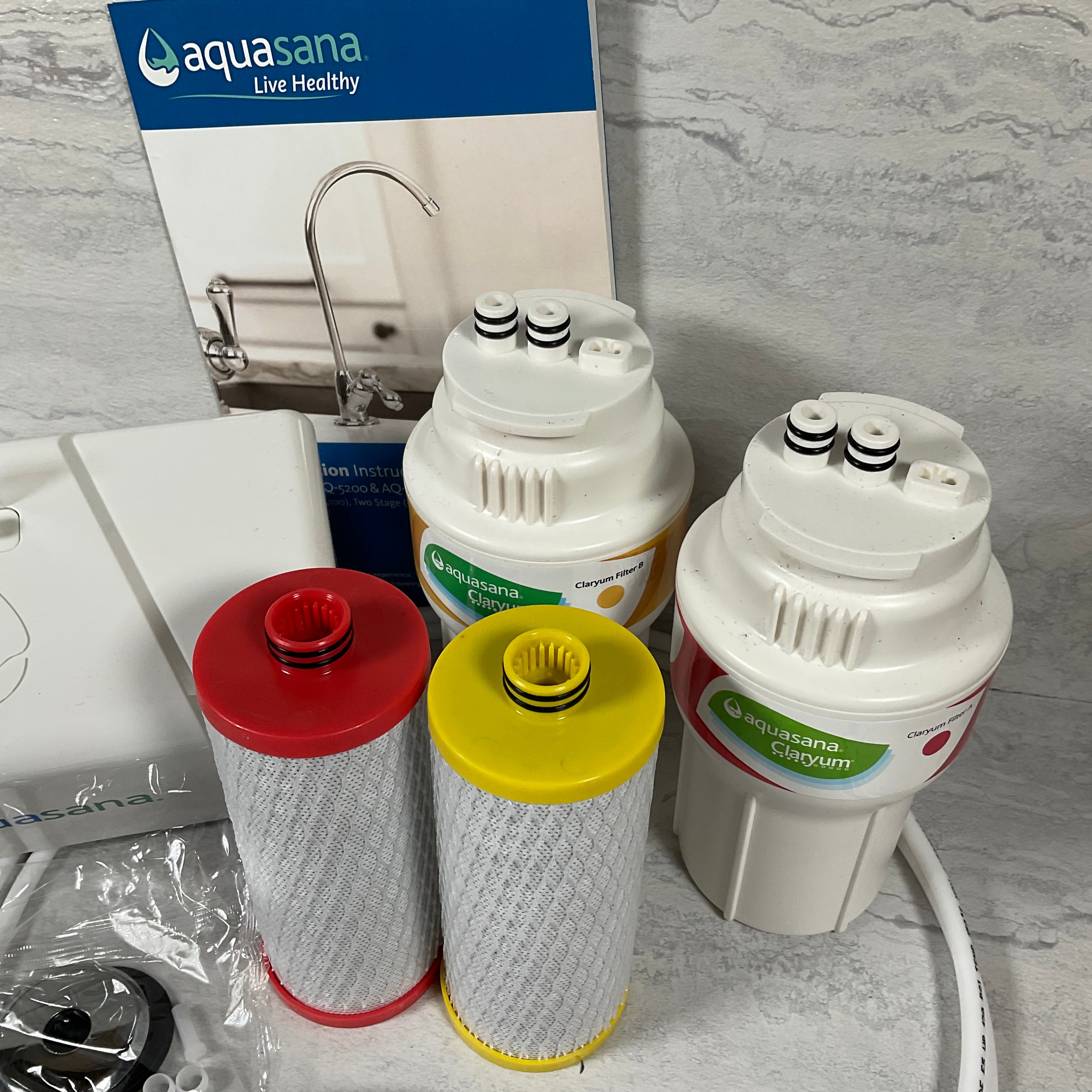 Aquasana AQ5200.56 2Stage Under Sink Water Filter System with Chrome