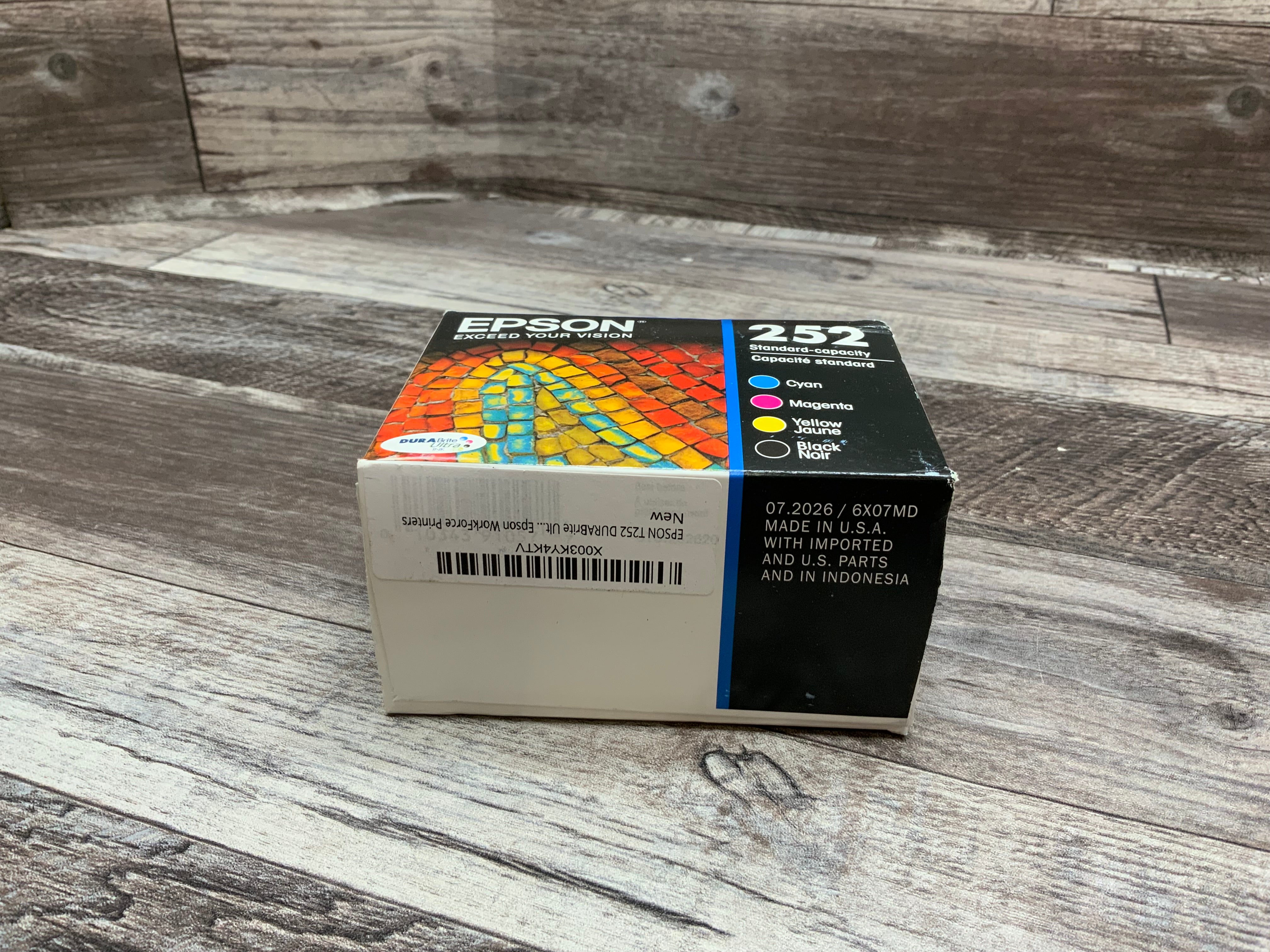 Epson DURABrite T252120-BCS Black/Cyan/Magenta/Yellow Ink Cartridge (8079122694382)