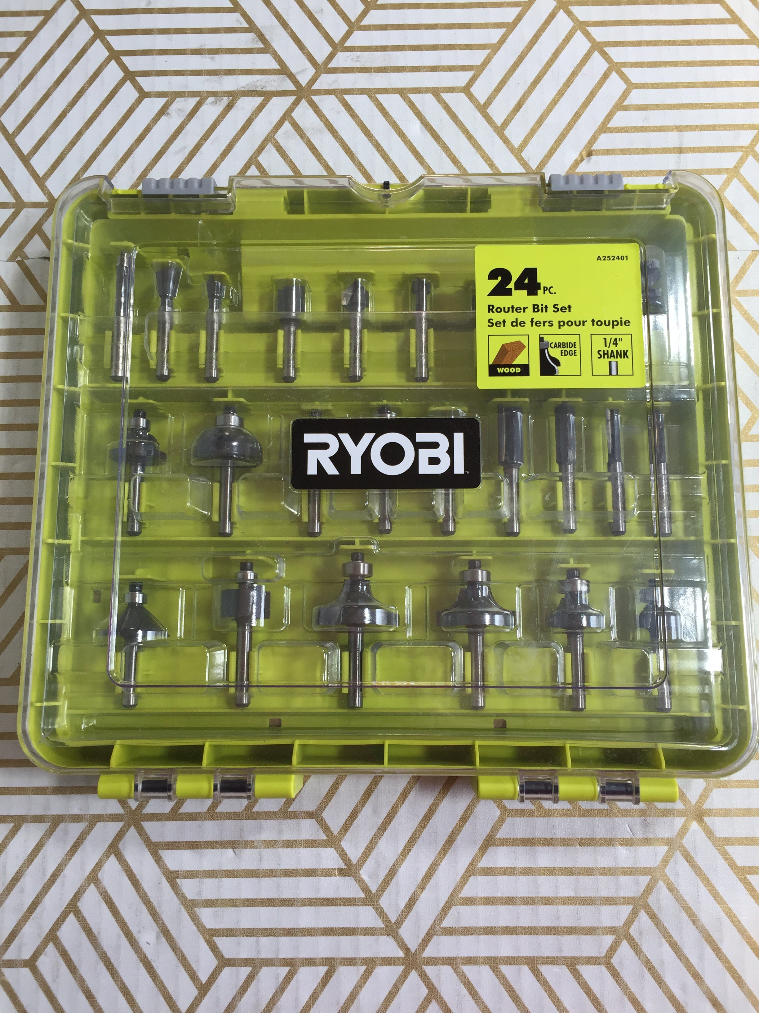 Genuine RYOBI 24-Piece Router Bit Set *SEALED*