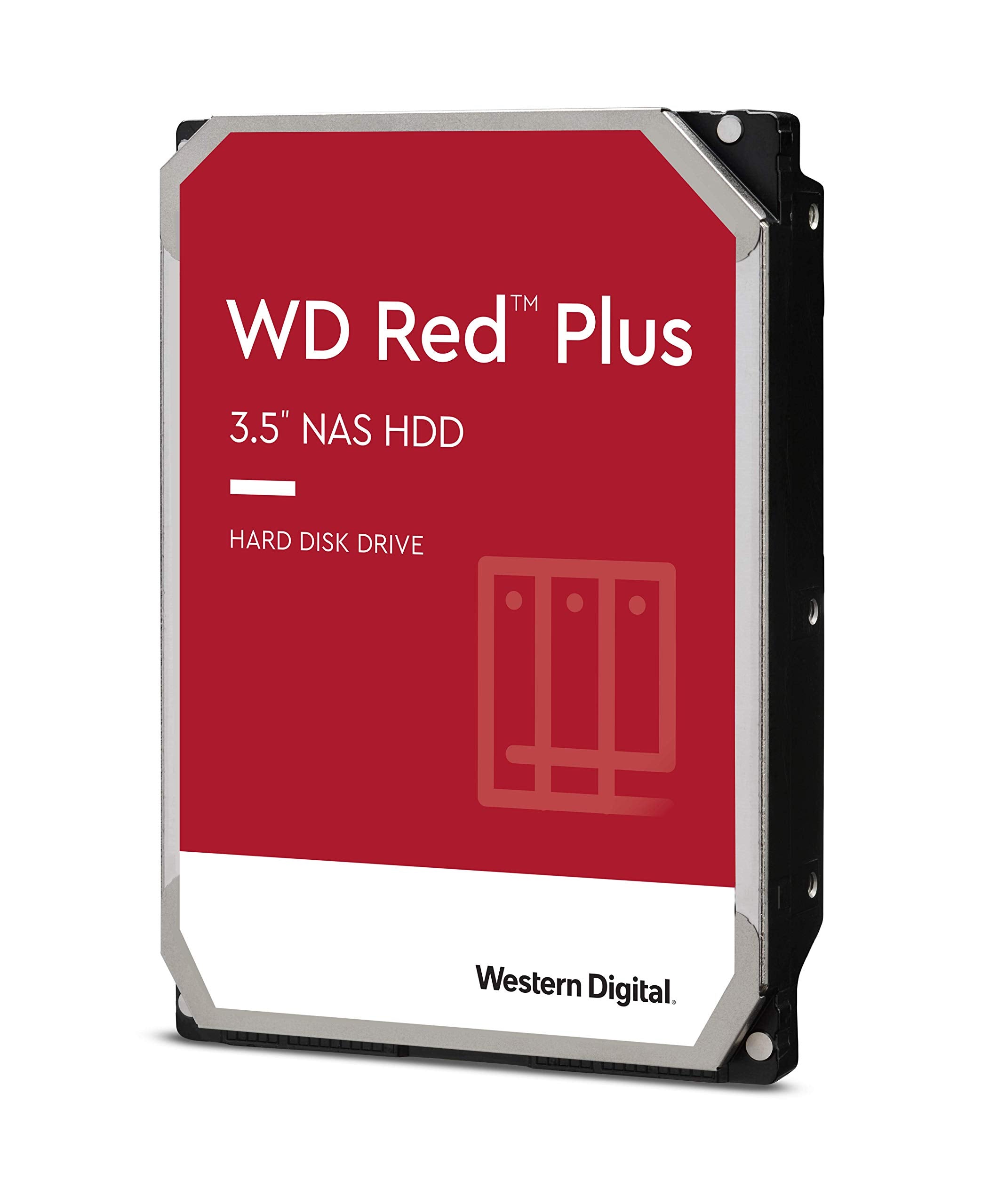 Western Digital 4TB WD Red Plus NAS Internal Hard Drive HDD - 5400 RPM, SATA 6 Gb/s, CMR, 128 MB Cache, 3.5