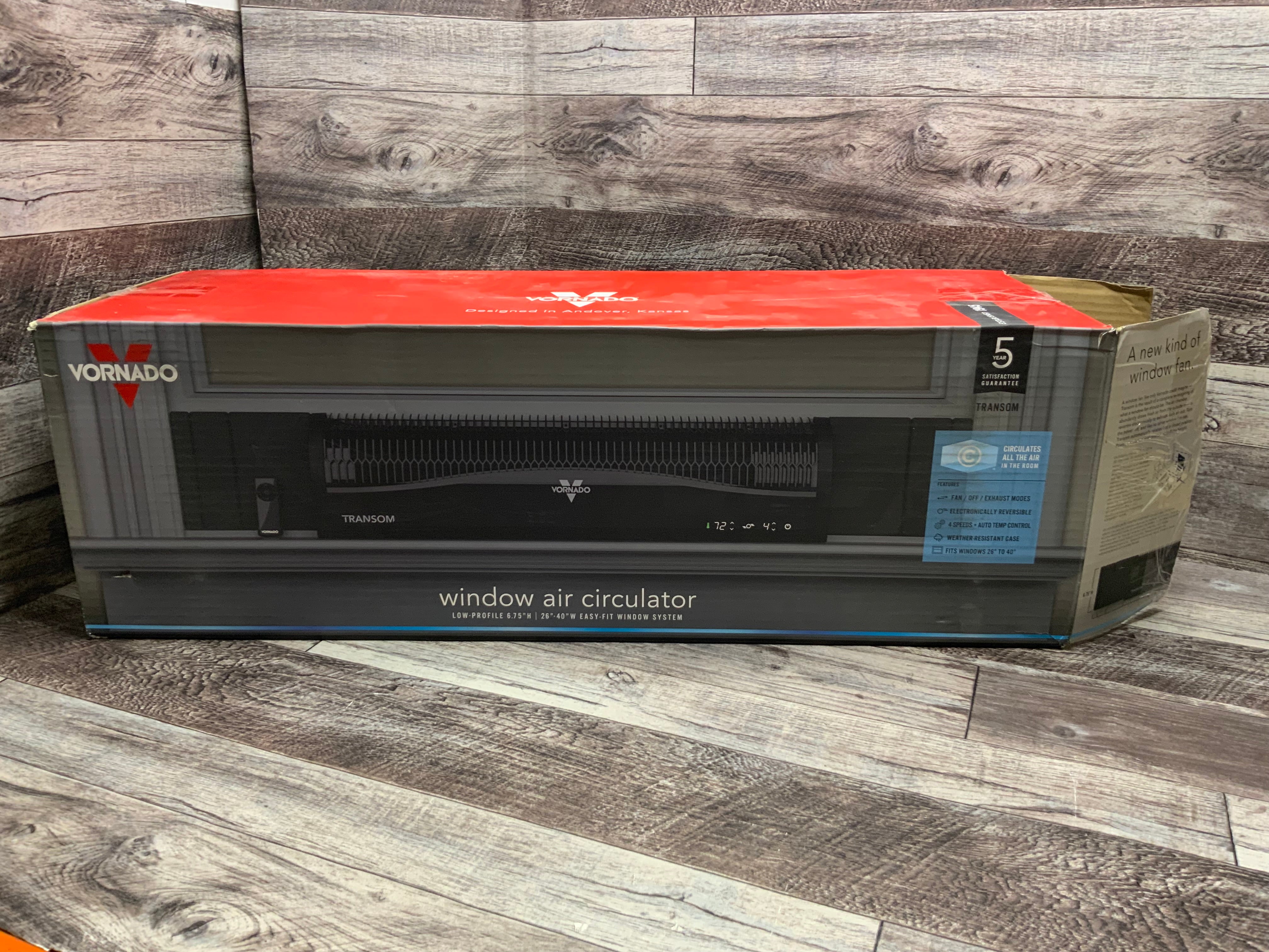 Vornado TRANSOM Window Fan with 4 Speeds, Remote Control (8105569583342)