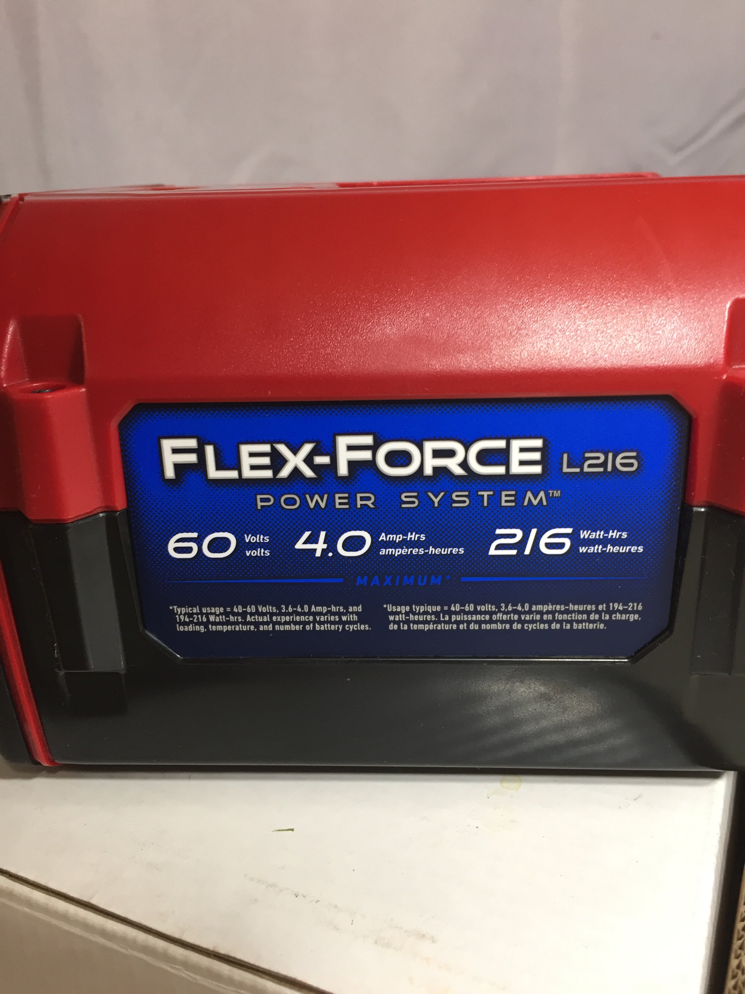 TORO Flex-Force L216 60V 4.0Ah Battery Pack (88640) *USED* (8191040553198)