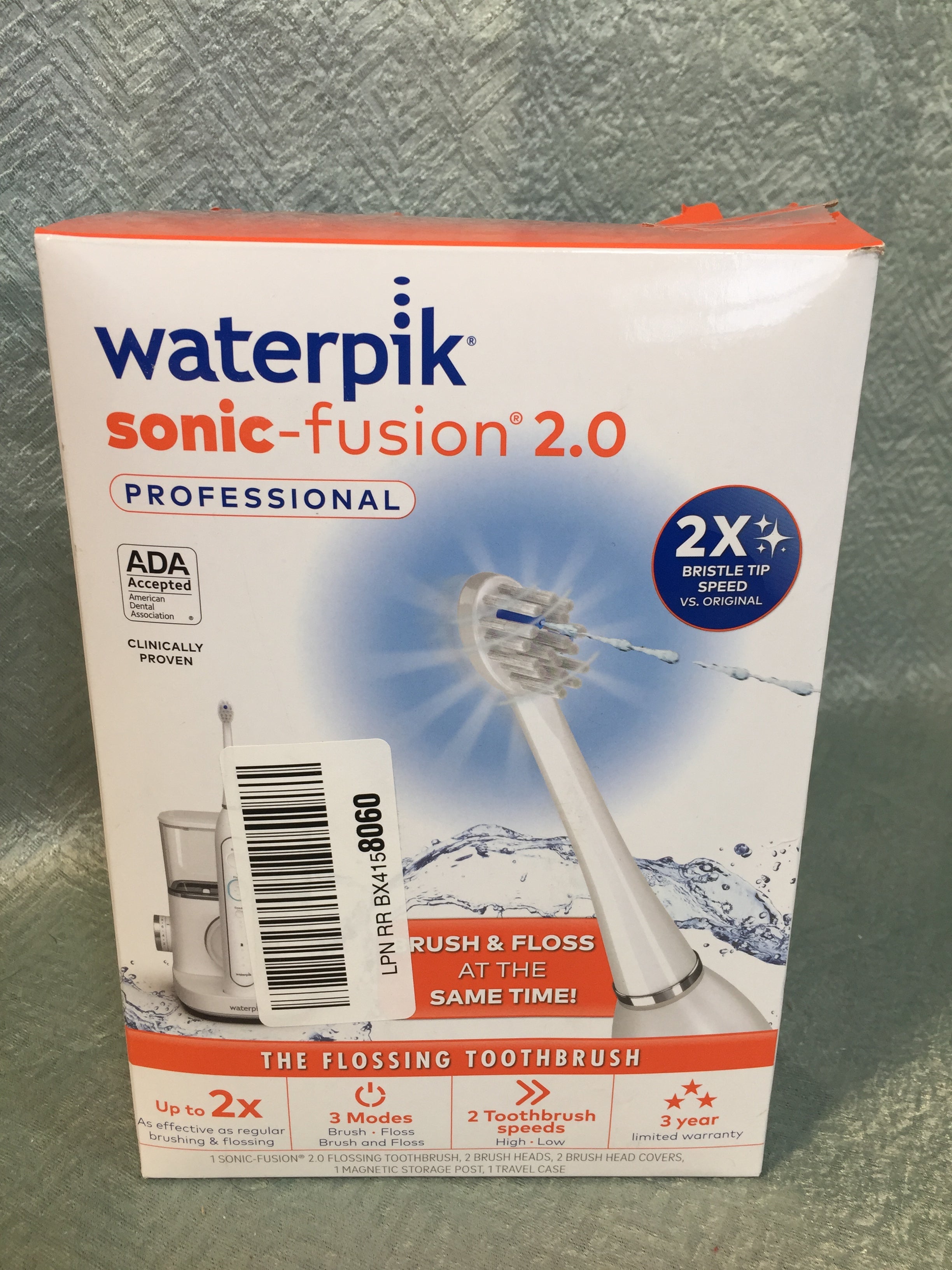 Waterpik Sonic-Fusion 2.0 Professional Flossing Toothbrush - White - SF04 (7609039847662)