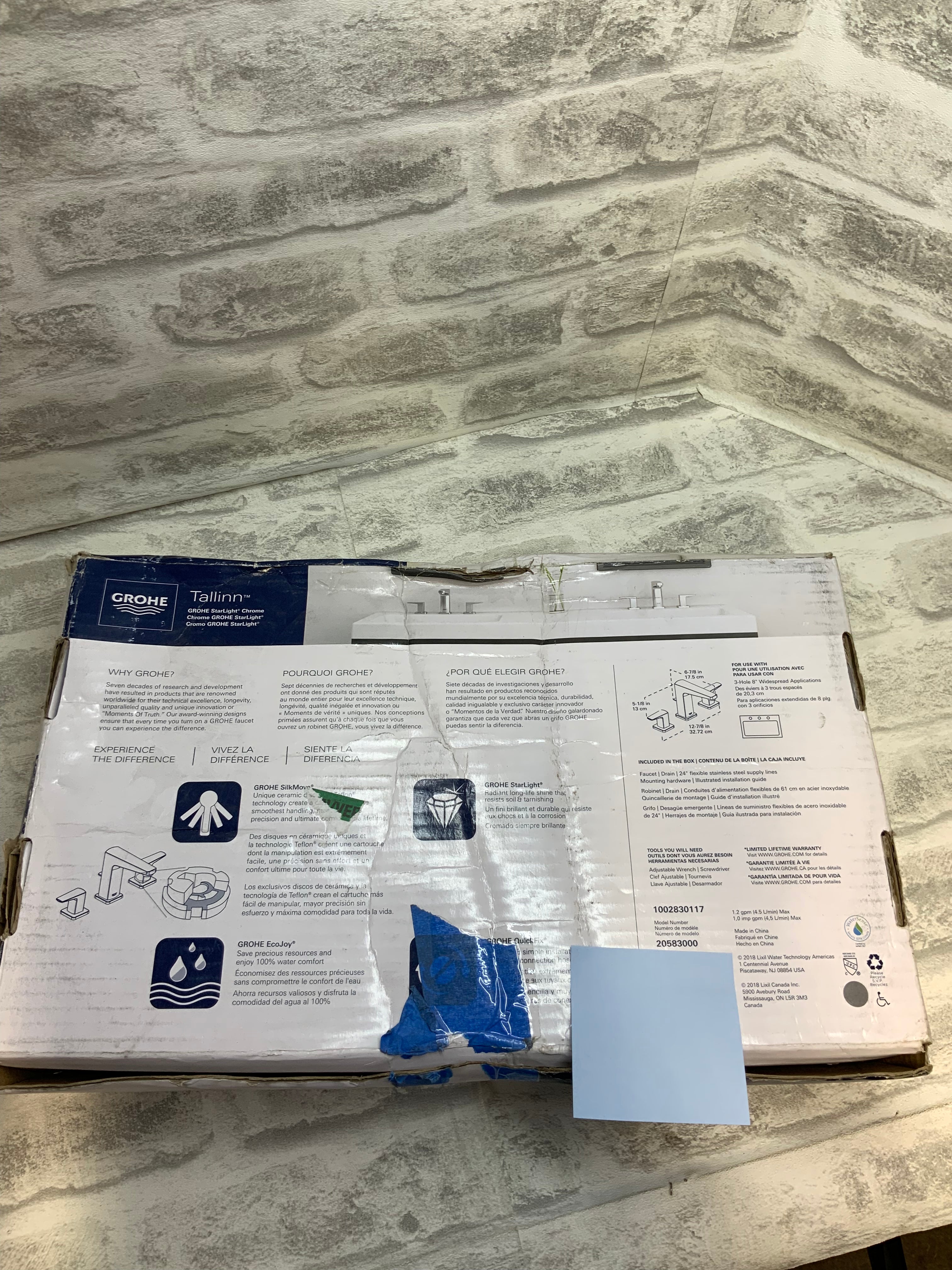 GROHE Tallinn 8 in. Widespread TwoHandle Bathroom Faucet in Starlight