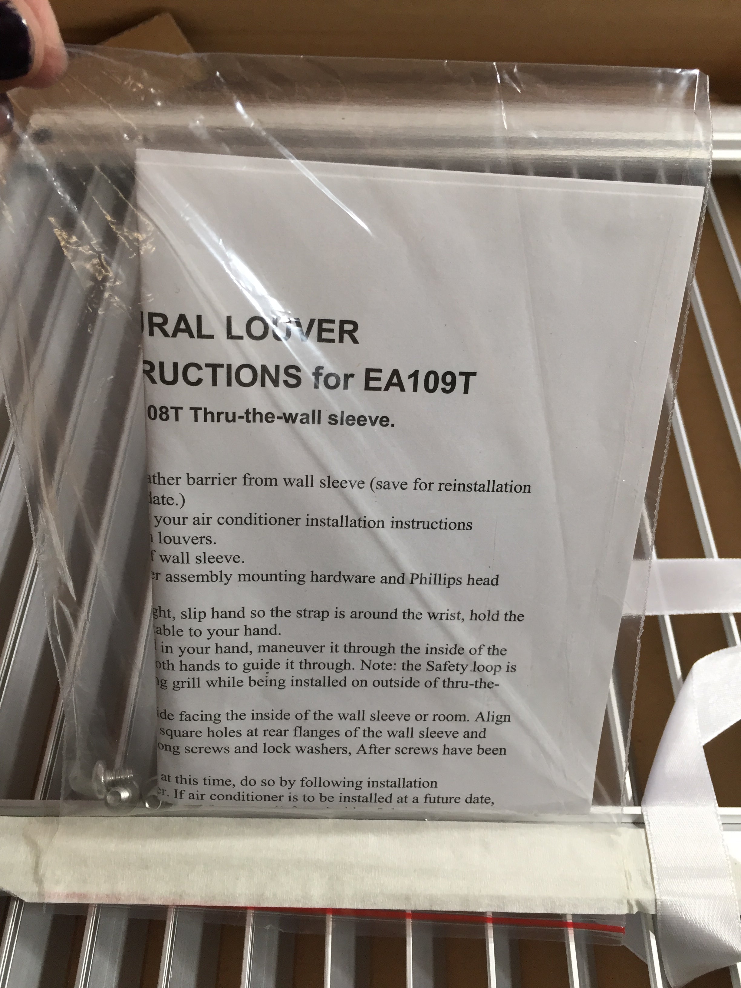 Protective Rear Grille for Through-the-Wall Air Conditioners (EA109T) *NIB* (8191032197358)