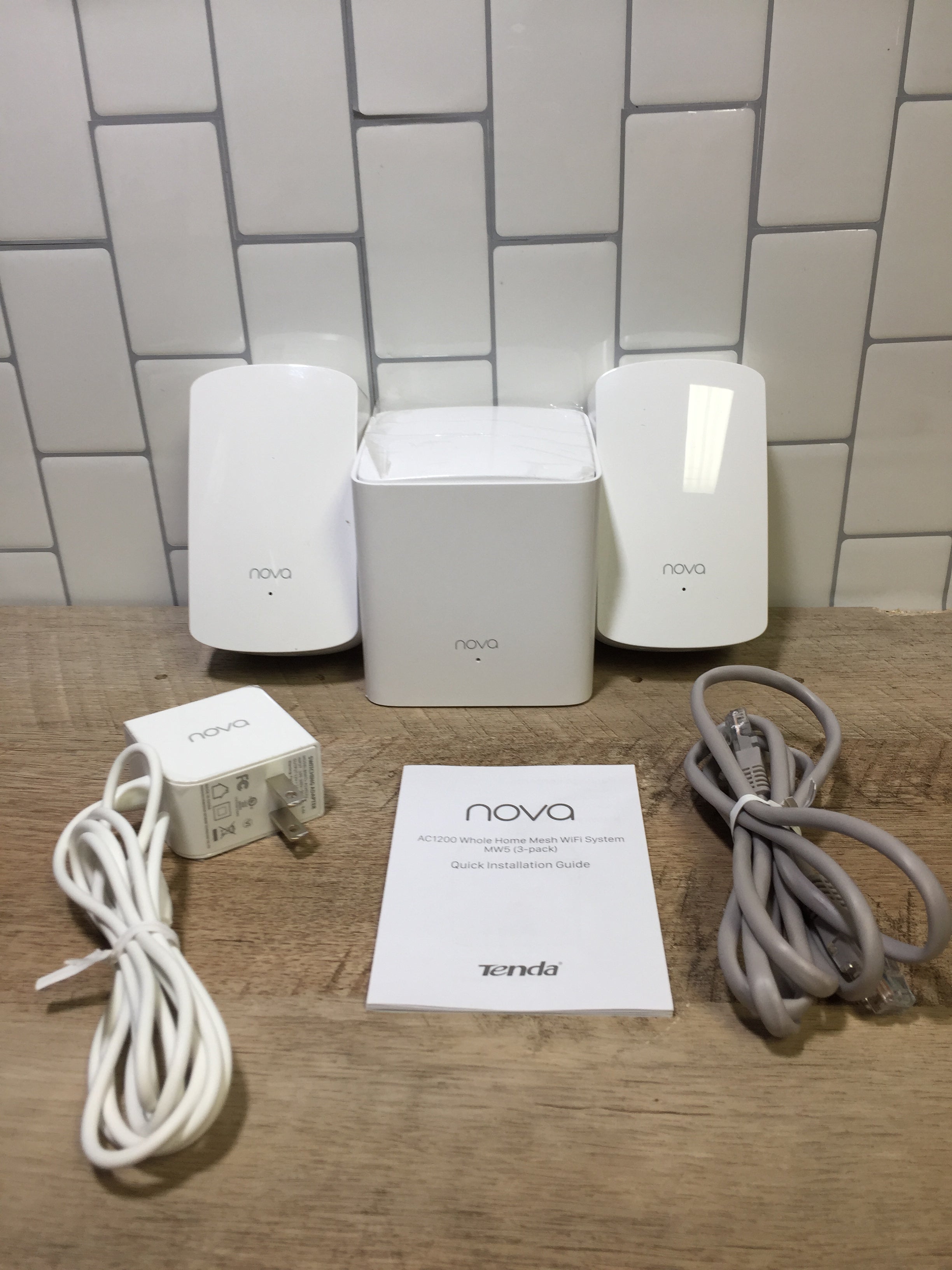 Tenda Nova Mesh WiFi System (MW5)-Up to 3500 sq.ft. Plug-in Design, 3-pack (6960110174391)