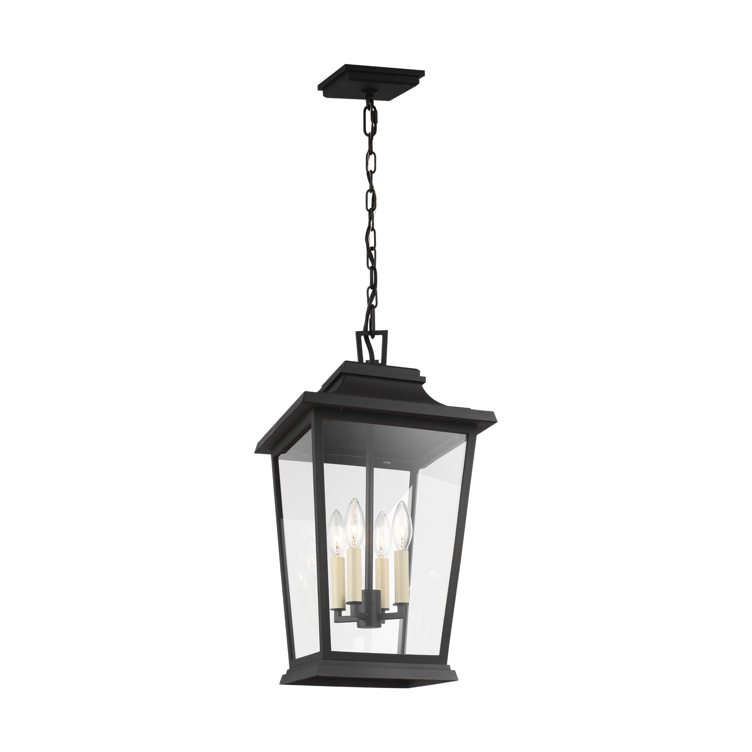 Feiss Warren StoneStrong Outdoor Pendant Ceiling,  (22"H x 12"W), Textured Black (7654810026222)