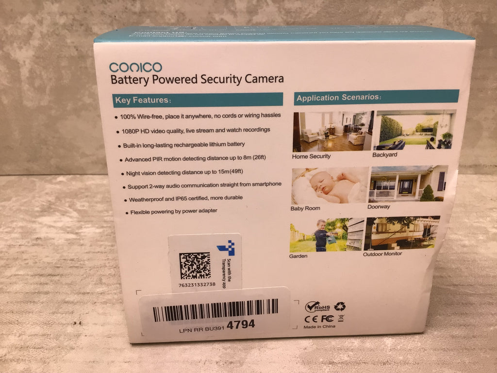 Conico Battery Powered Security Camera RDW LIQUIDATIONS