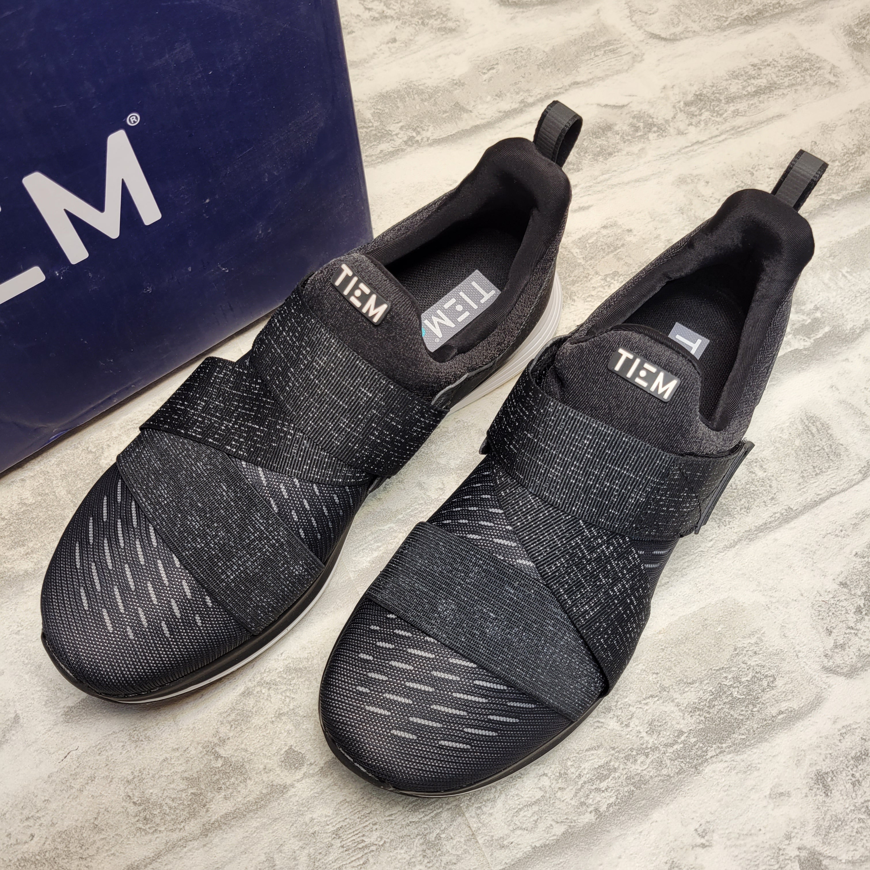 TIEM Latus Studio Fitness Cross-Training Sneaker (8, Jet Black) (7876402118894)