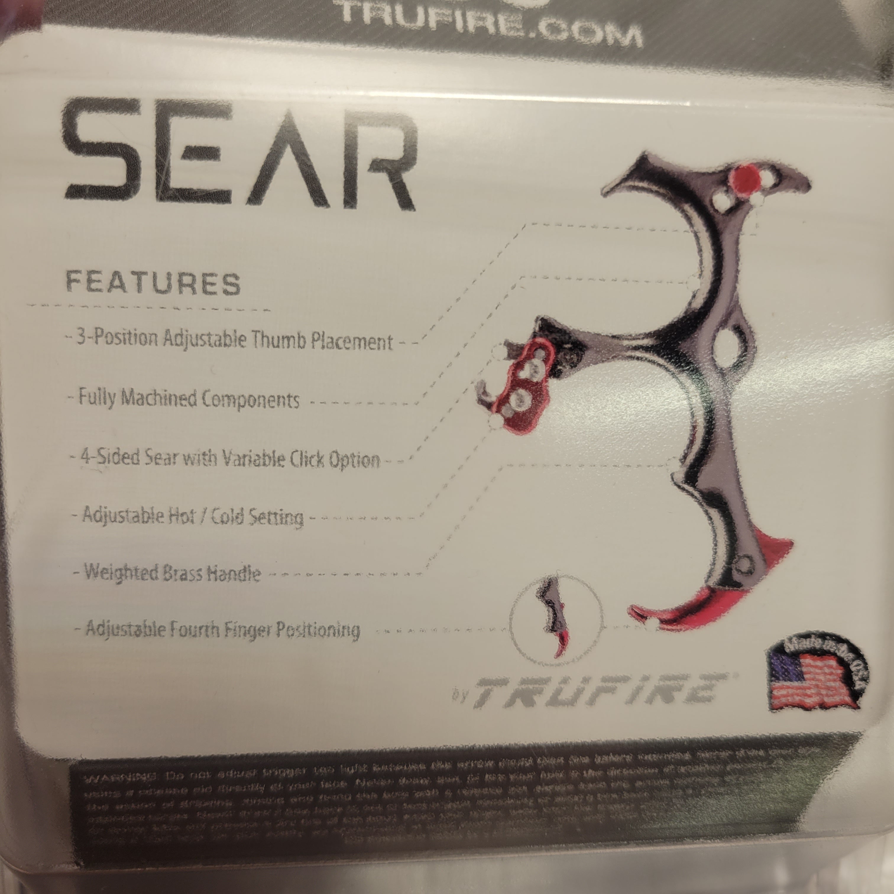 TruFire Sear Back Tension Archery Release Red *READ*