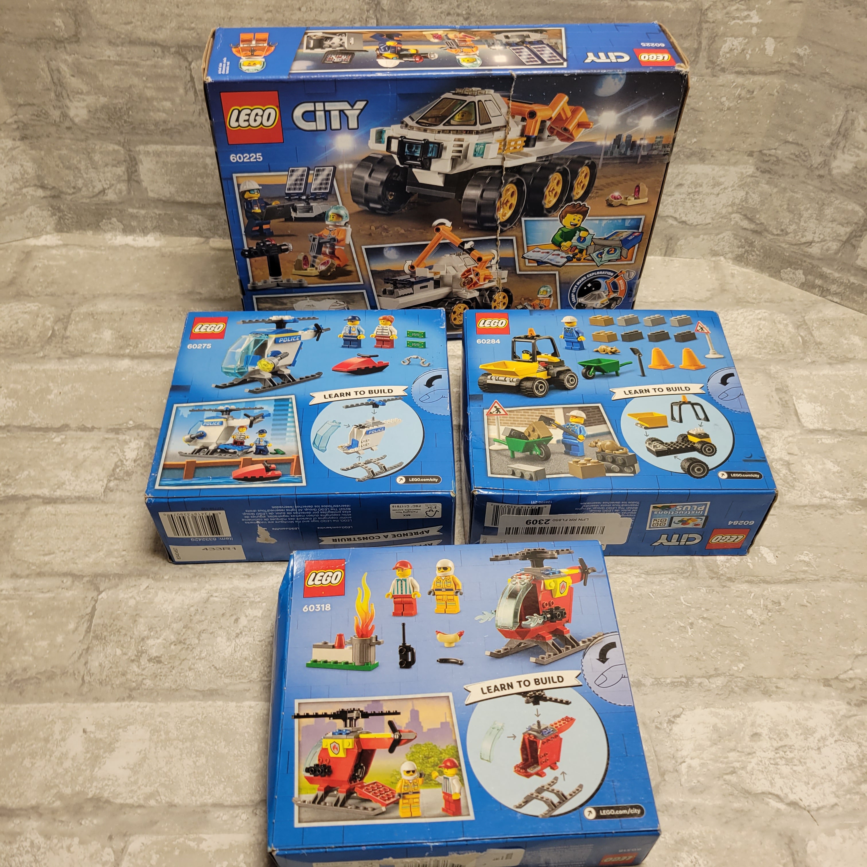 LEGO City Rover Testing, Roadwork Truck, Fire Helicopter, Police Helicopter (8049497800942)