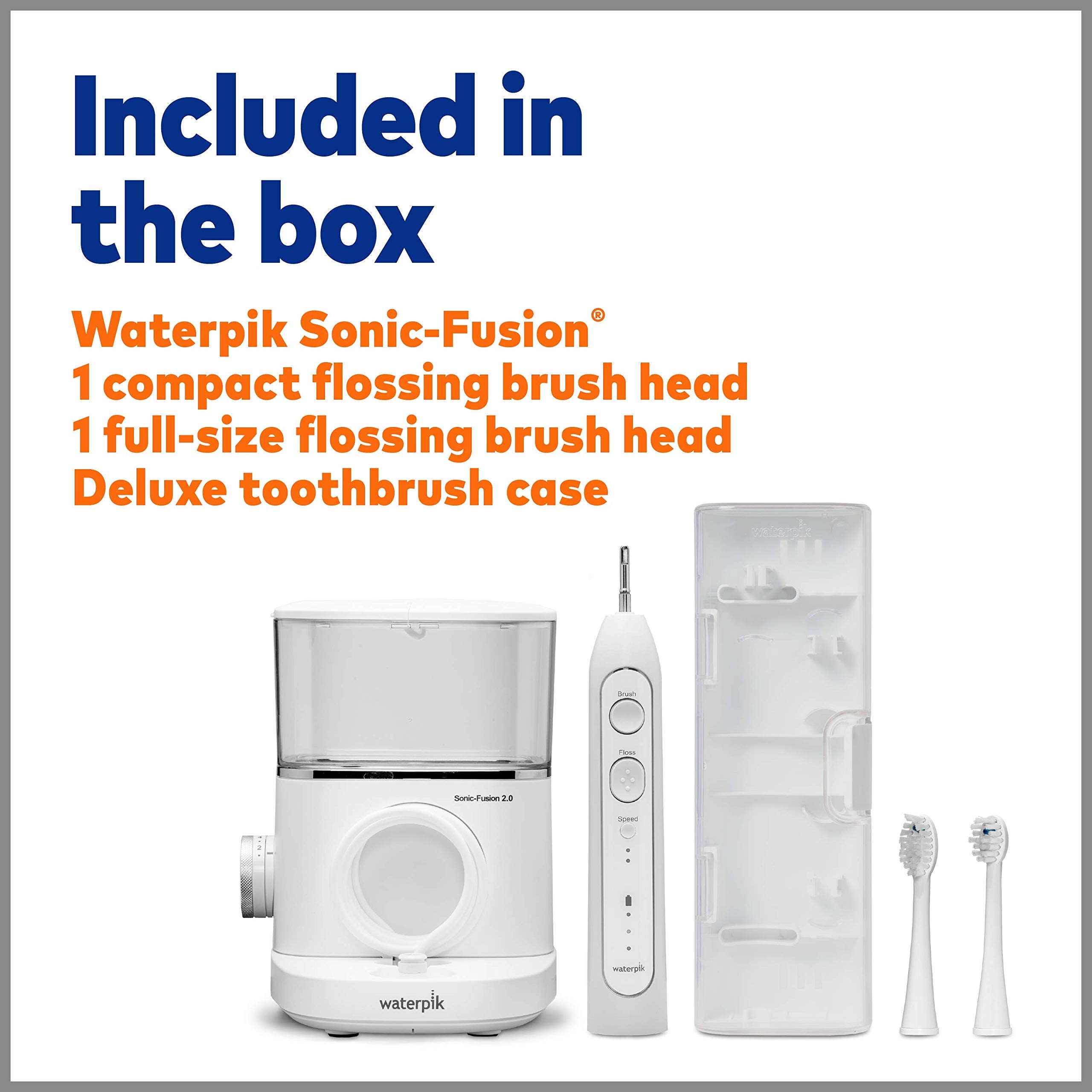 Waterpik Sonic-Fusion 2.0 Professional Flossing Toothbrush - White - SF04 (7609039847662)