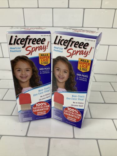 Licefreee Spray Head Lice Treatment Non-Toxic with Nit Comb | 2 Boxes (6922769203383)