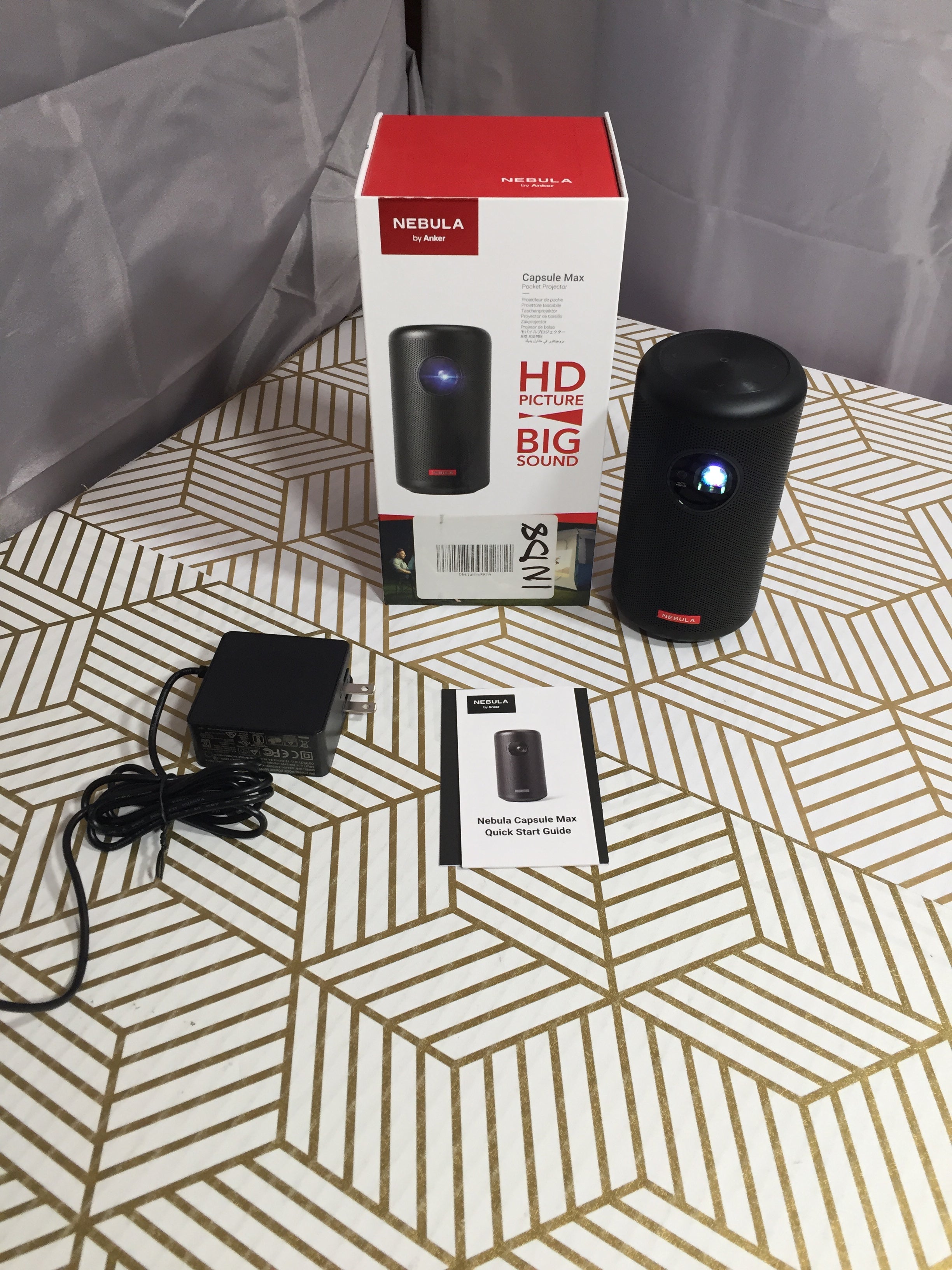 Anker Nebula Capsule Max, PintSized WiFi Mini Portable Projector