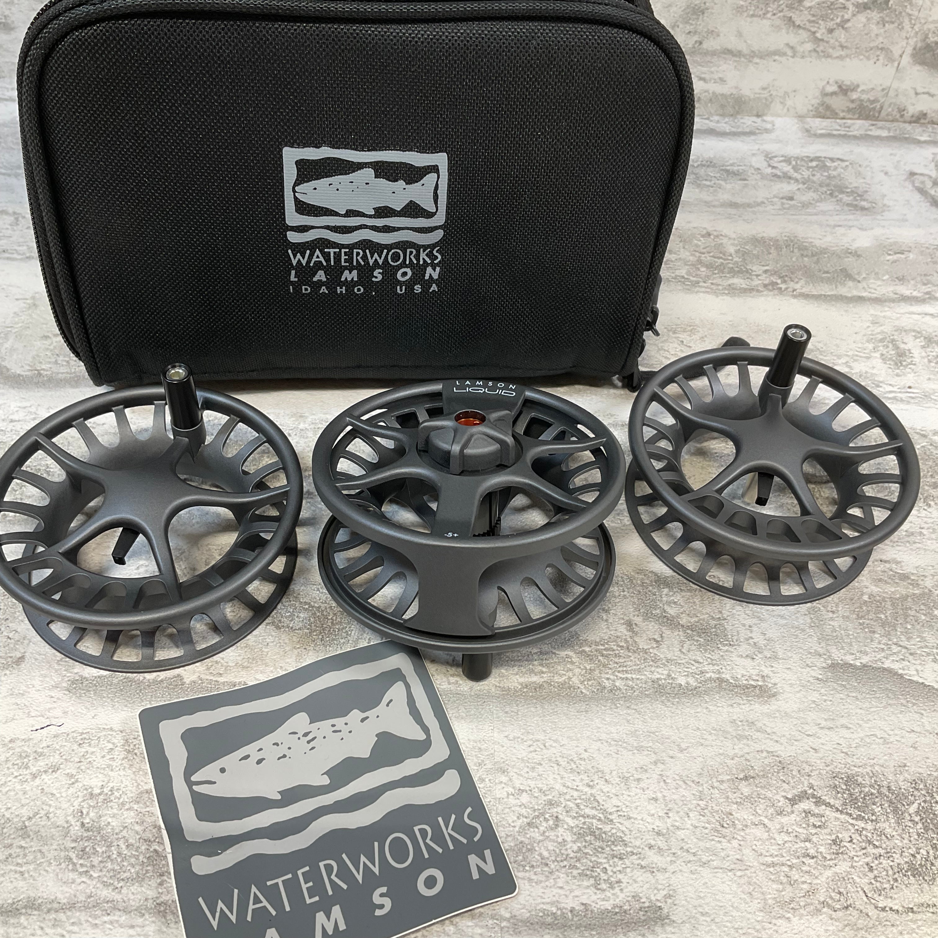 Waterworks Lamson Liquid Fly Reel - Smoke - 4/5/6 (7530598367470)