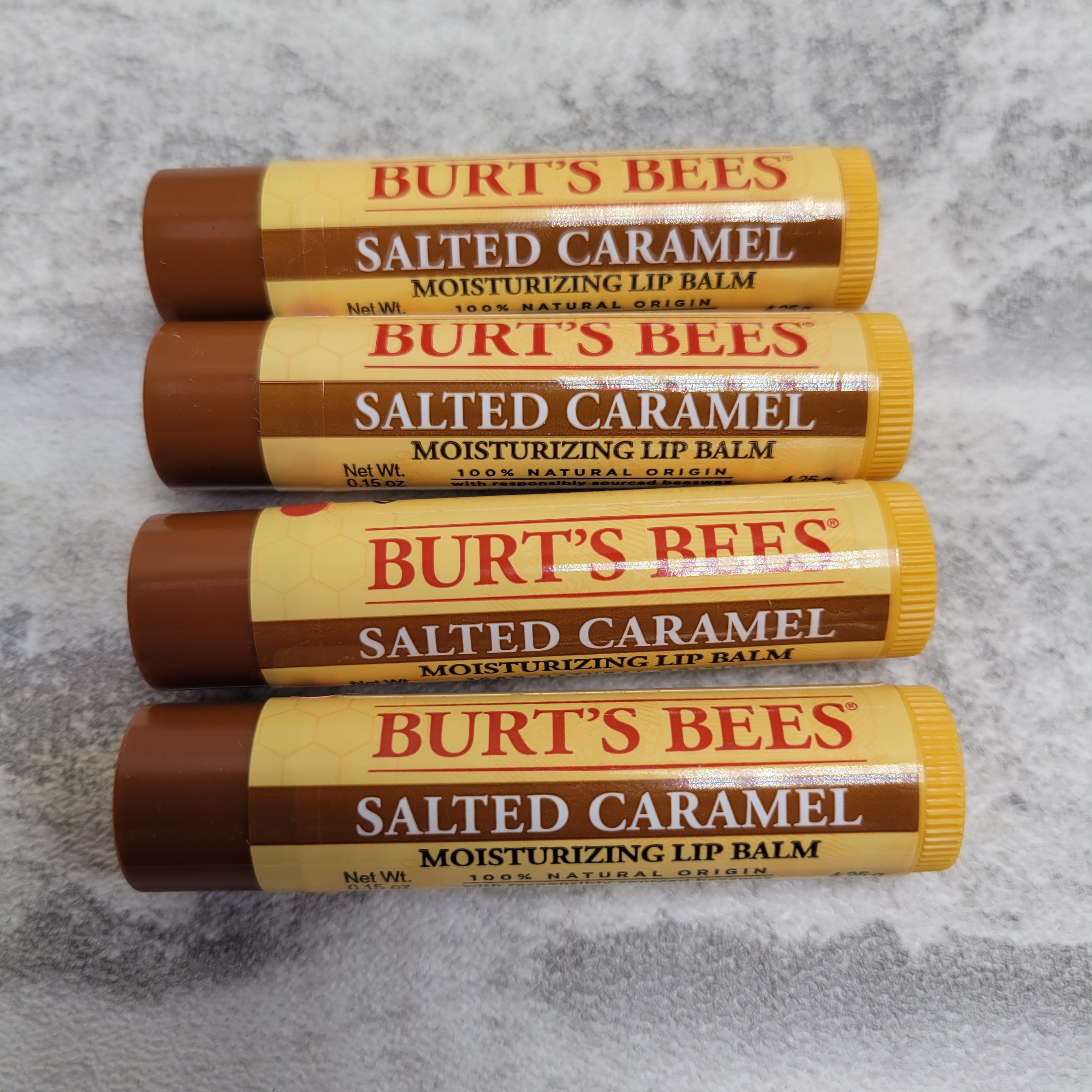 (Lot of 4) Burts Bees, Lip Balm Salted Carmel (7569831854318)