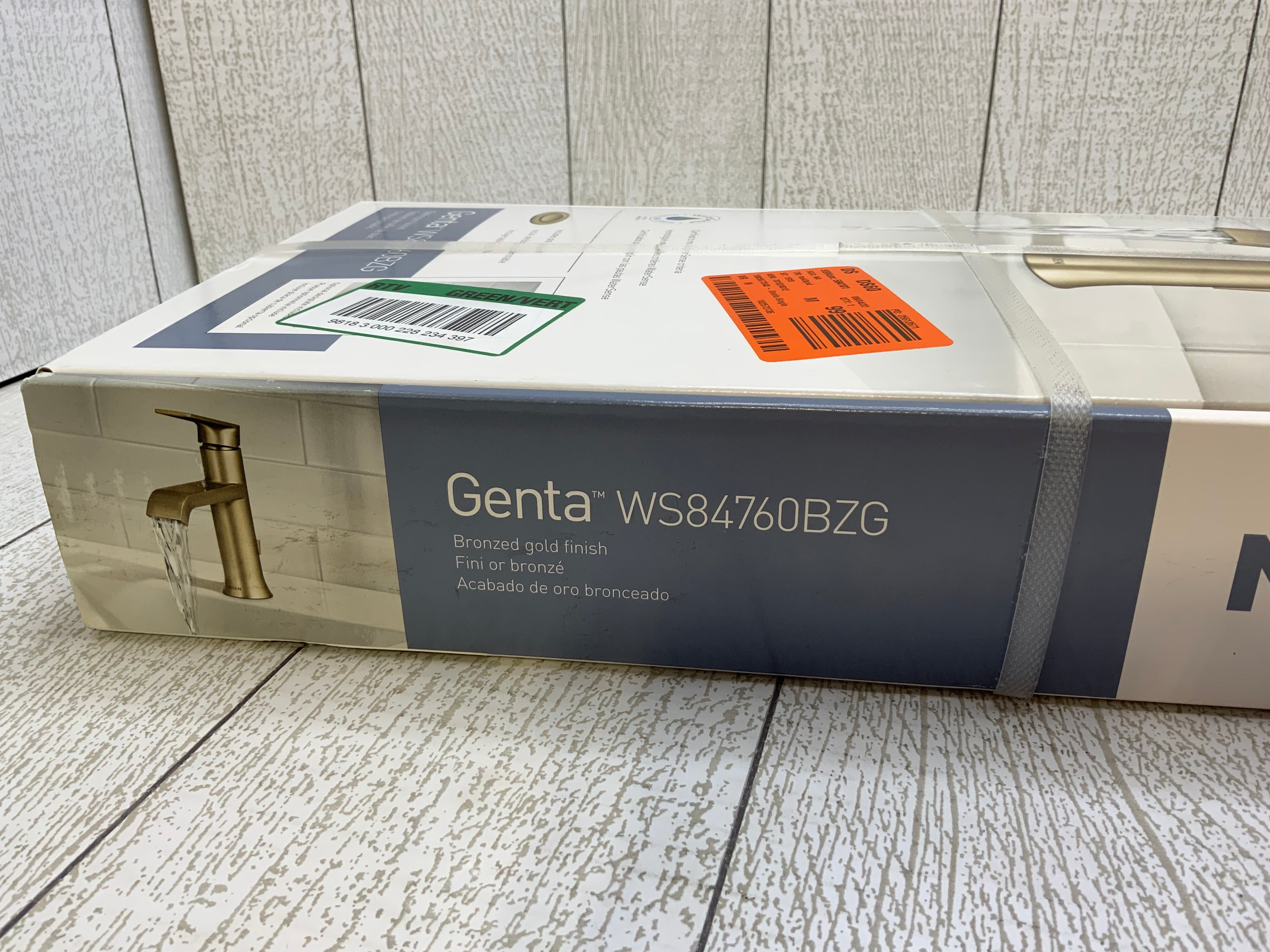 Moen Genta Single Hole SingleHandle Bathroom Faucet in Bronzed Gold