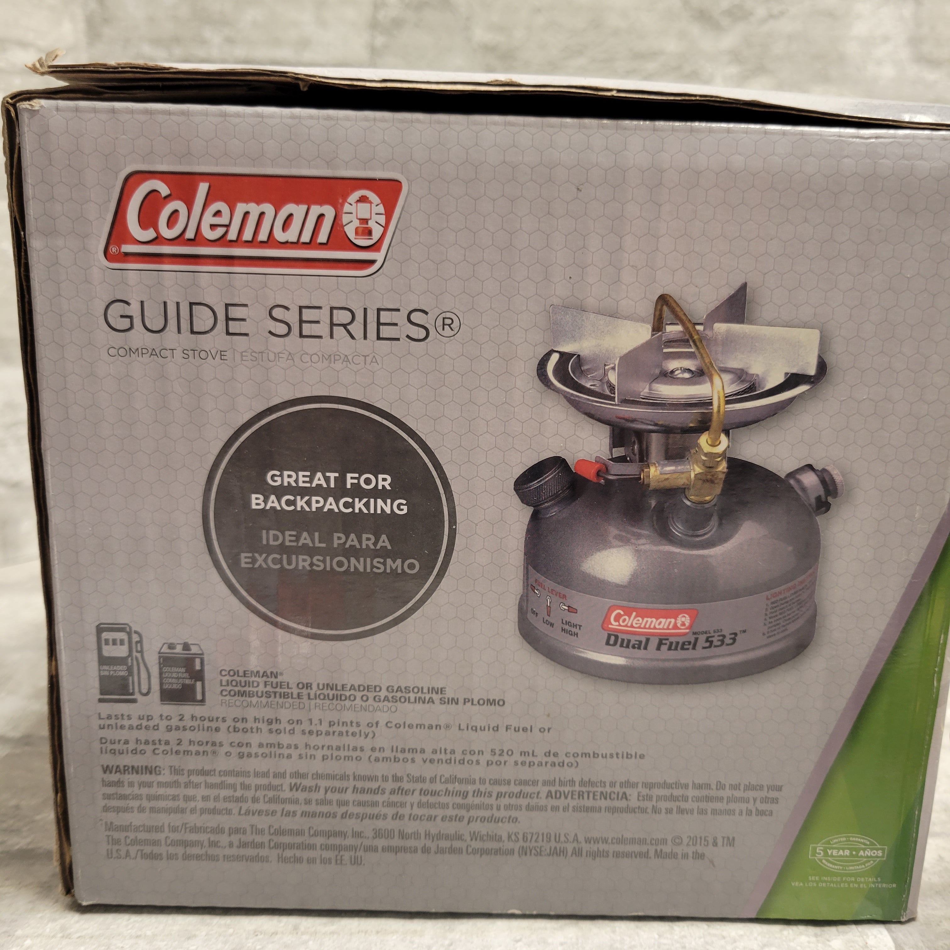 Coleman Guide Series Compact Dual Fuel Camping Stove, 1-Burner (8081918394606)