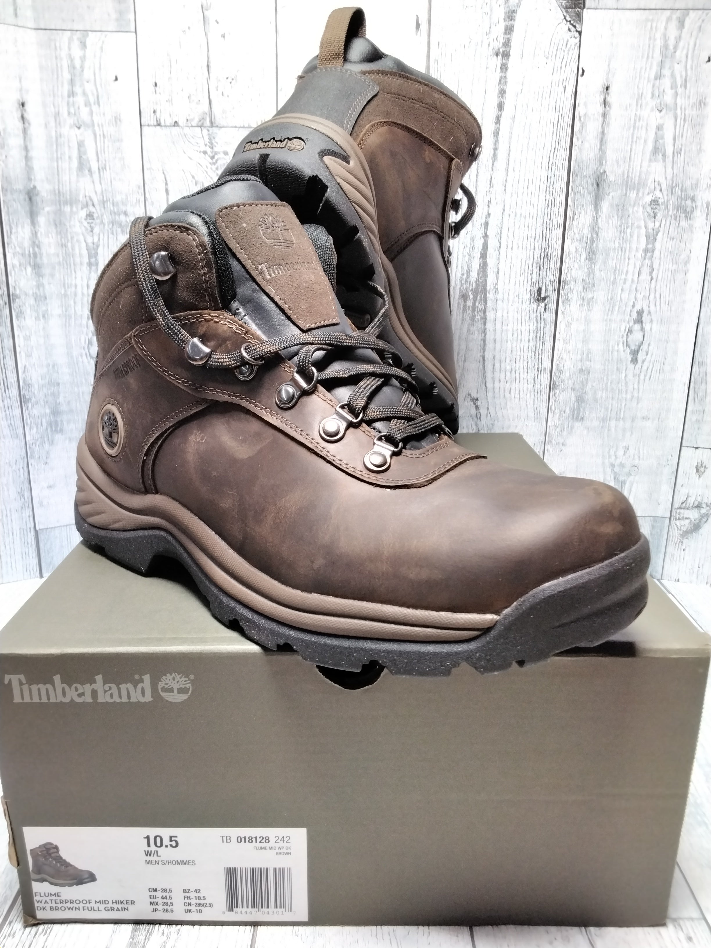 Timberland Men's Flume Mid Waterproof Hiking Boot Sz 10.5W *Excellent Condition* (7836425257198)
