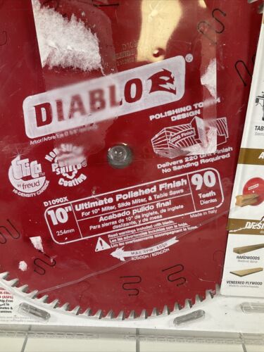 Diablo D1090X 10-Inch x 90 Tooth Ultimate Polished Finish Saw Blade (6922722869431)