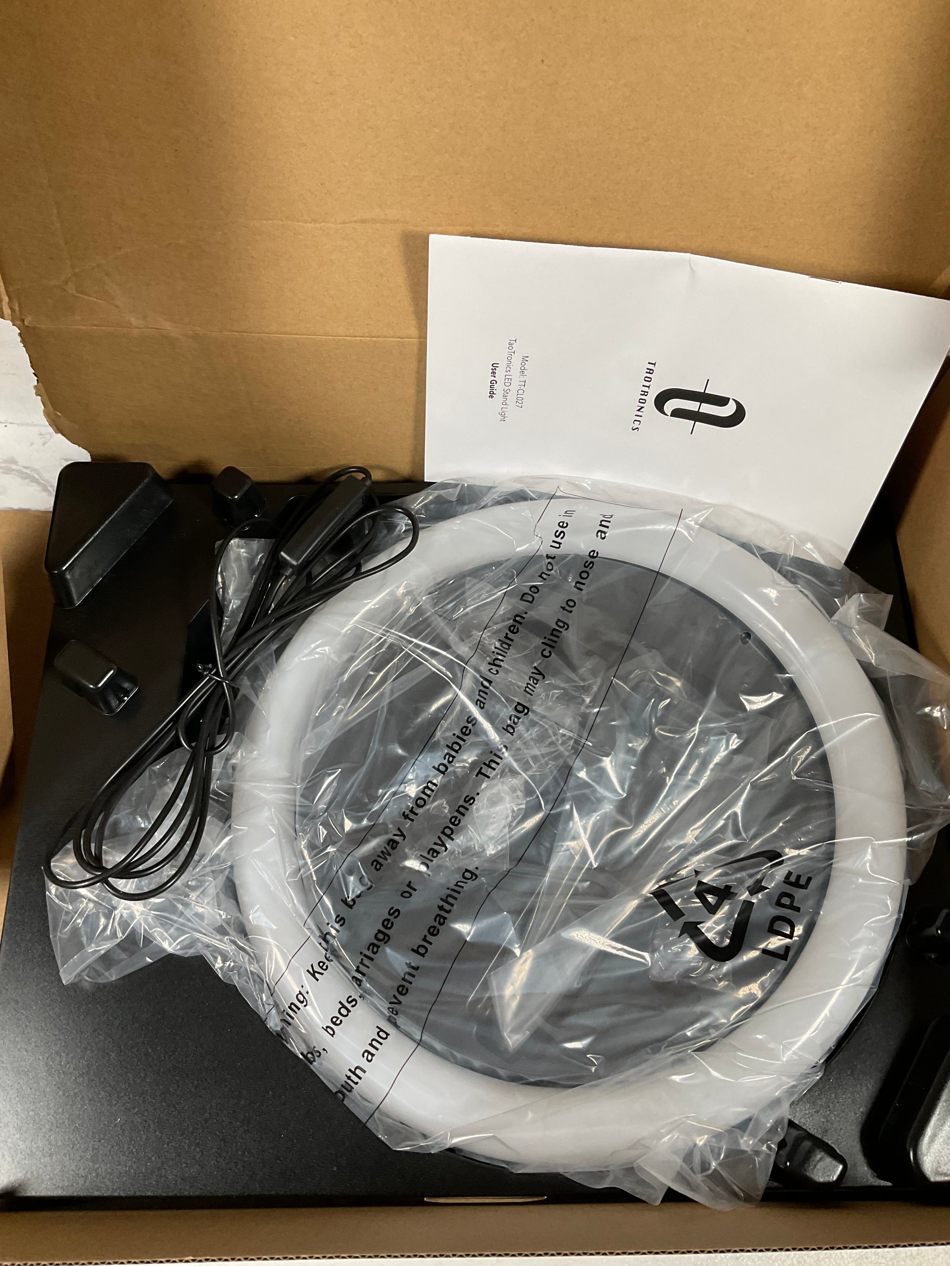 12'' Ring Light with 78'' Tripod Stand, Dimmable LED Light Outer 24W 6500K (6991076556983)