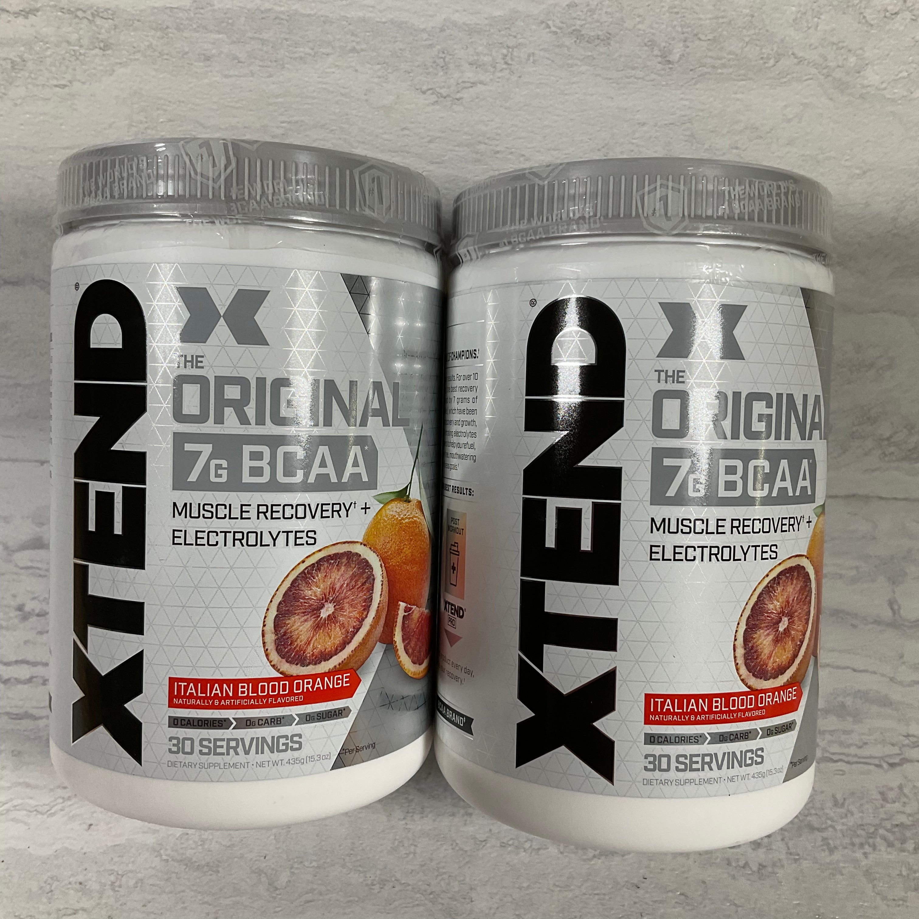 (2) XTEND Original BCAA Powder Italian Blood Orange, 30 Servings EXP 4/22 (7199694651630)