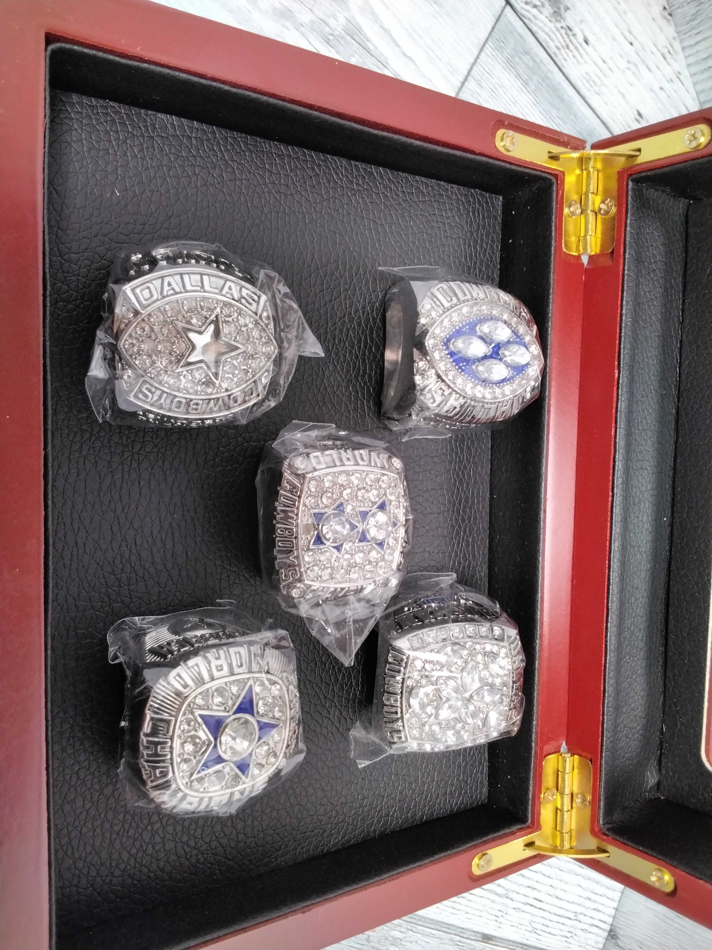 Dallas Cowboys Super Bowl Championship Rings Set (5 Rings) Sz 11 (7922090770670)