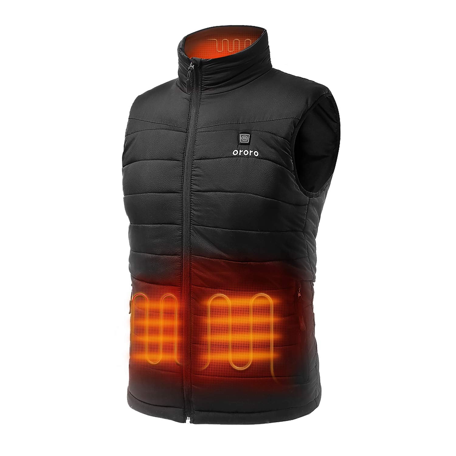 ORORO Men's Lightweight Heated Vest with Battery Pack - Large - Black