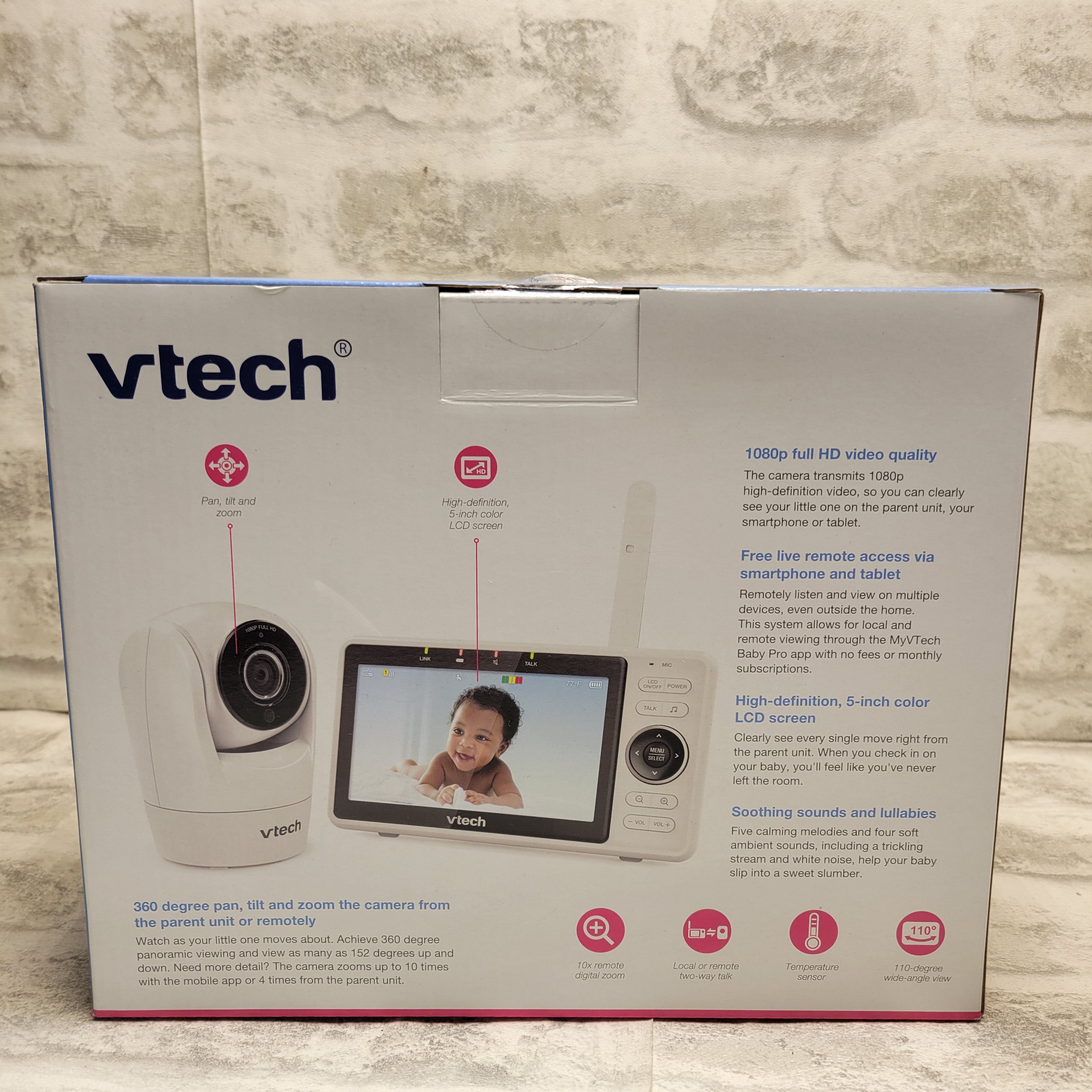 VTech Upgraded Smart WiFi Baby Monitor VM901, 5-inch 720p Display (7884704186606)