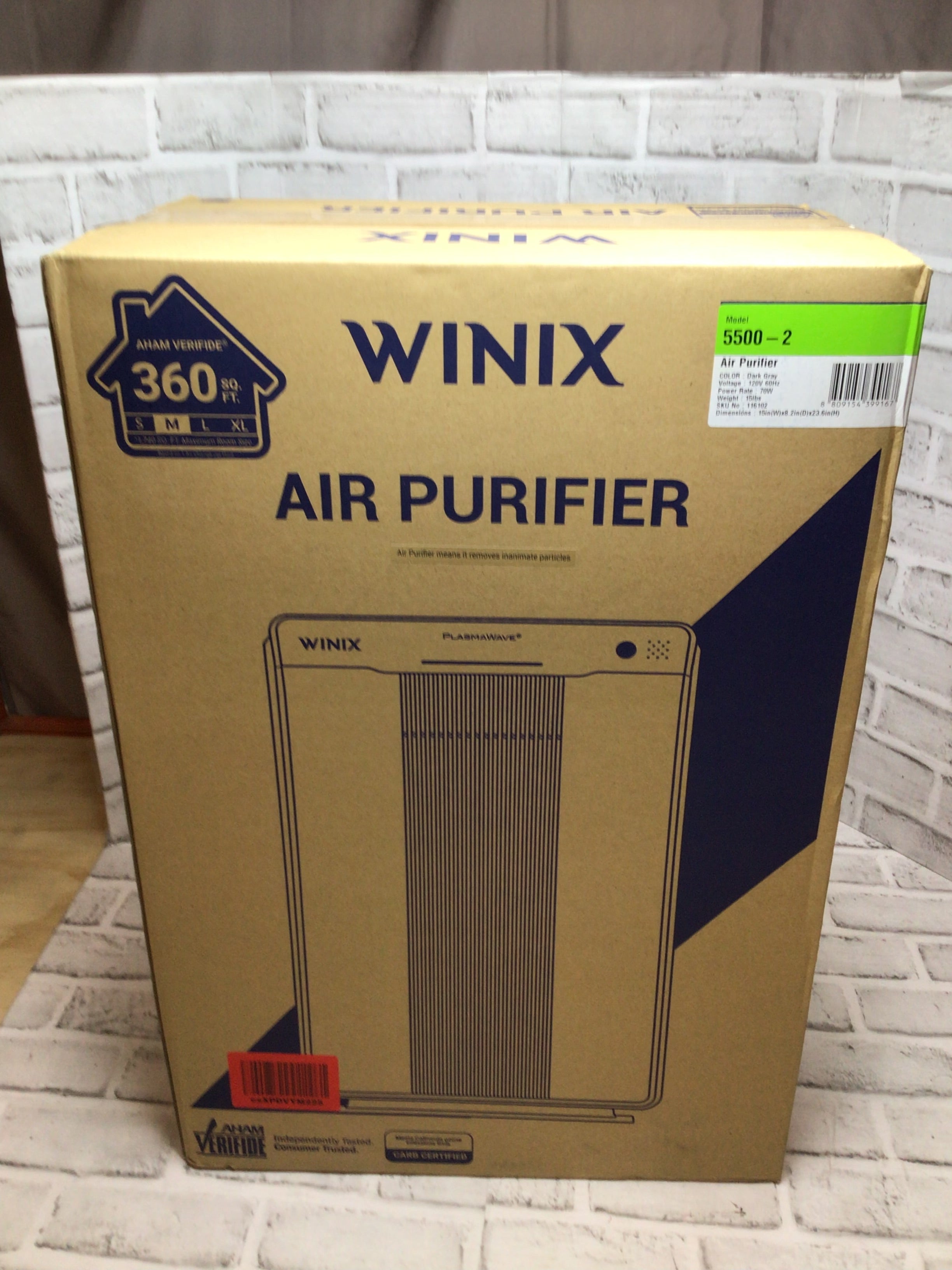 Winix 5500-2 Air Cleaner with Plasma Wave Technology and 4-stage air cleaning (8093188653294)