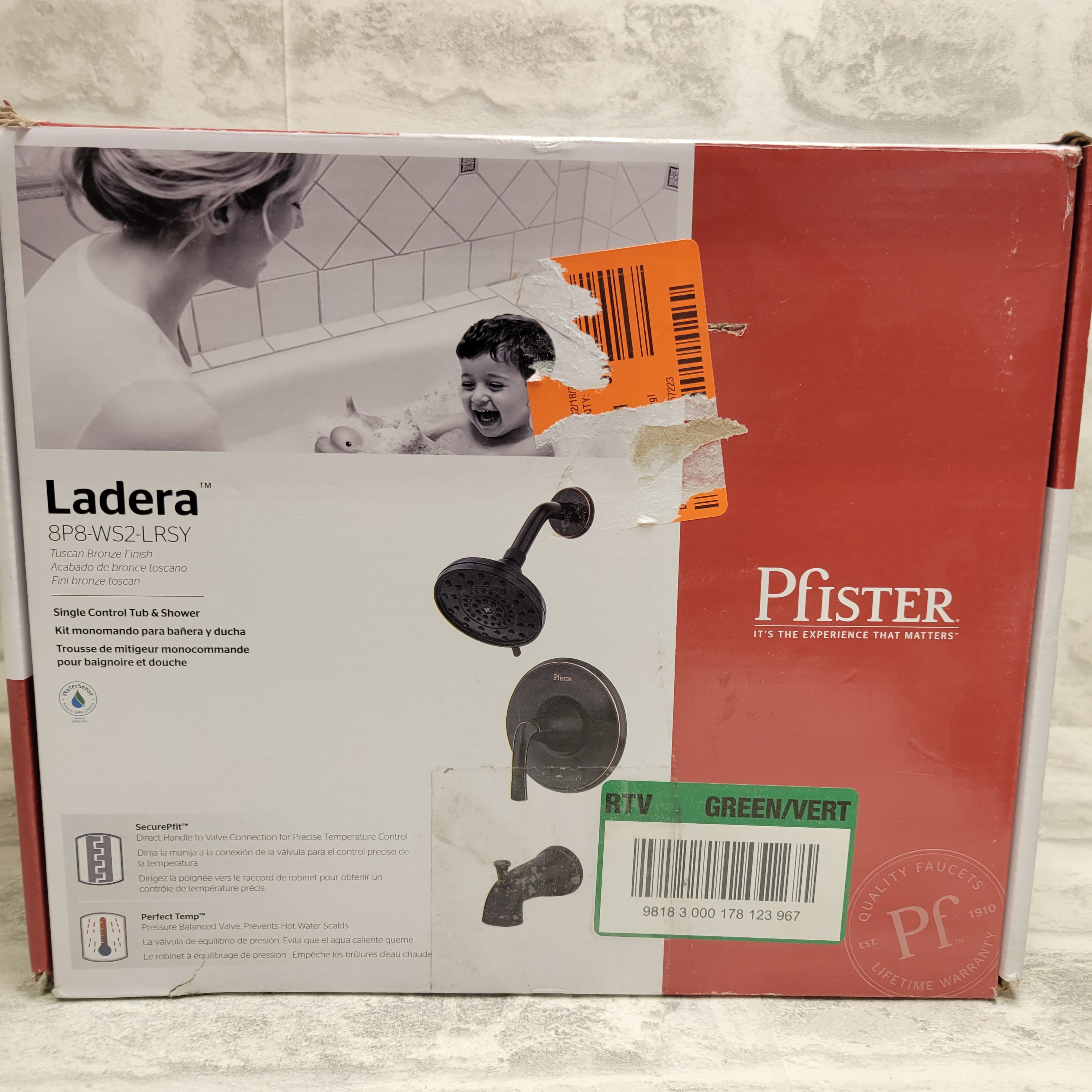 Pfister Ladera Single-Handle 3-Spray Tub and Shower Faucet in Tuscan Bronze (7593213690094)