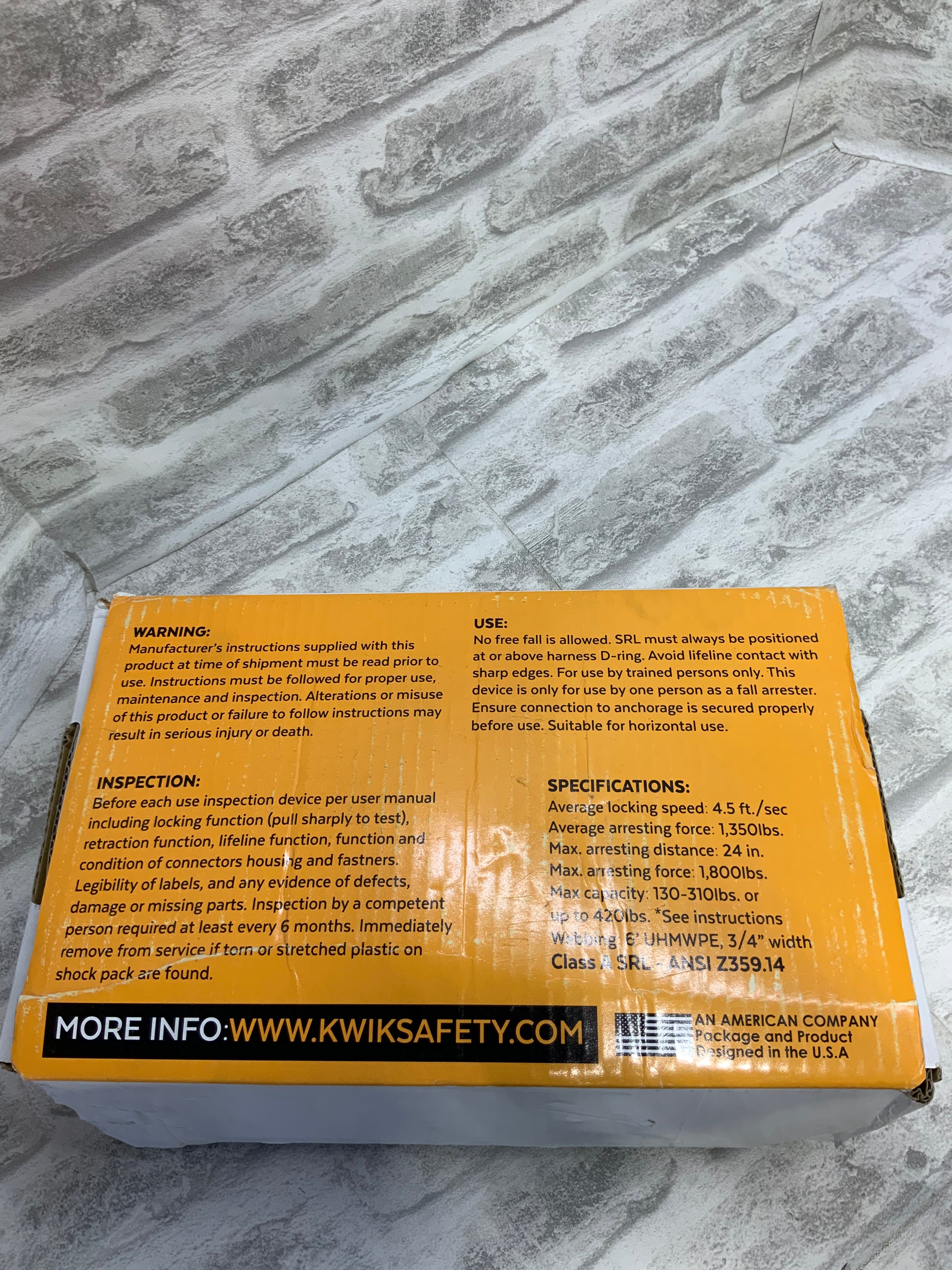 KwikSafety COBRA 6’ Poly Web Self Retracting Lifeline TWIN LEG, Rebar Hooks (7611516092654)