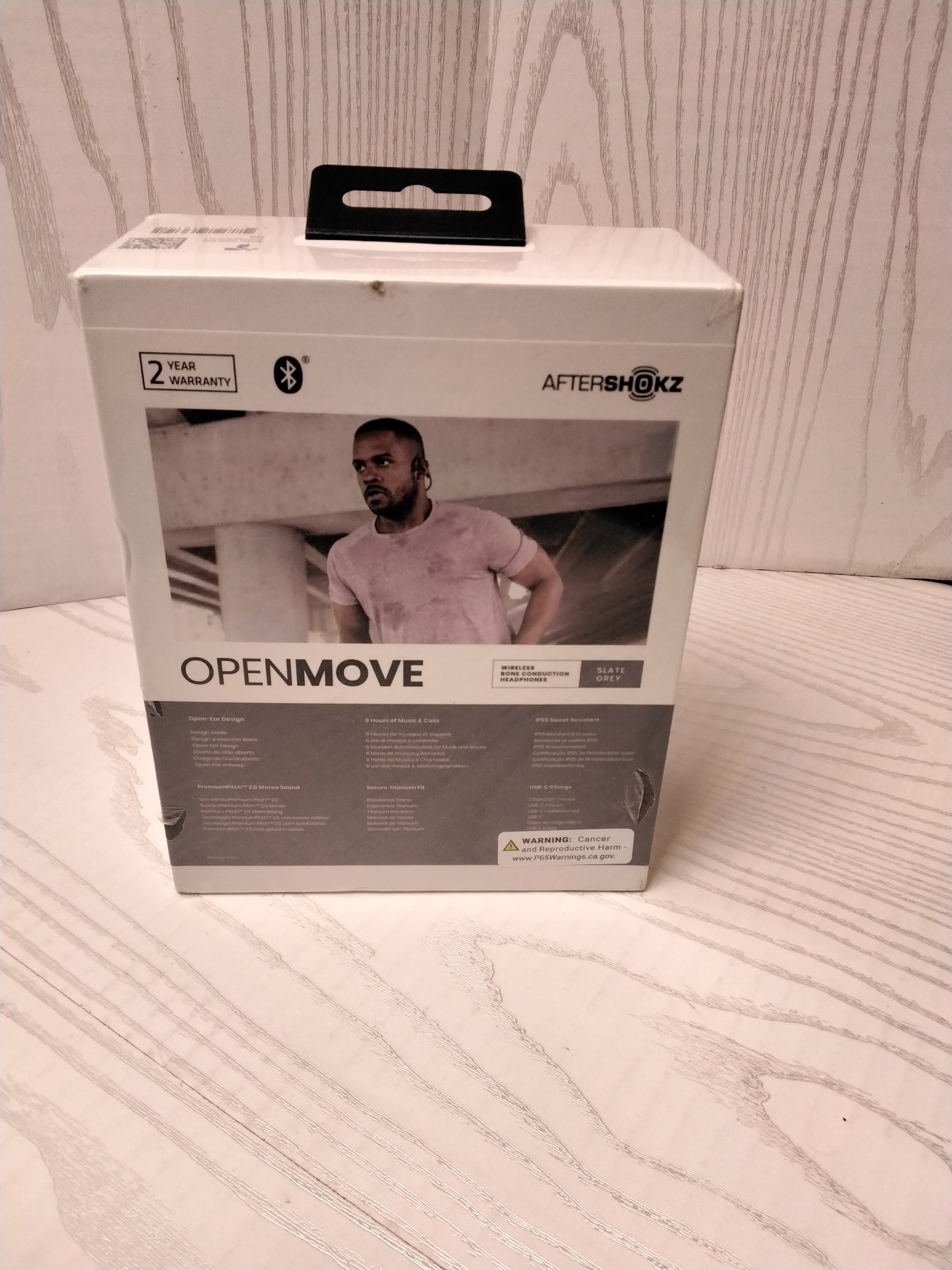 AfterShokz OpenMove Wireless Bone Conduction Open-Ear Headphones- Slate Grey (7763694878958)