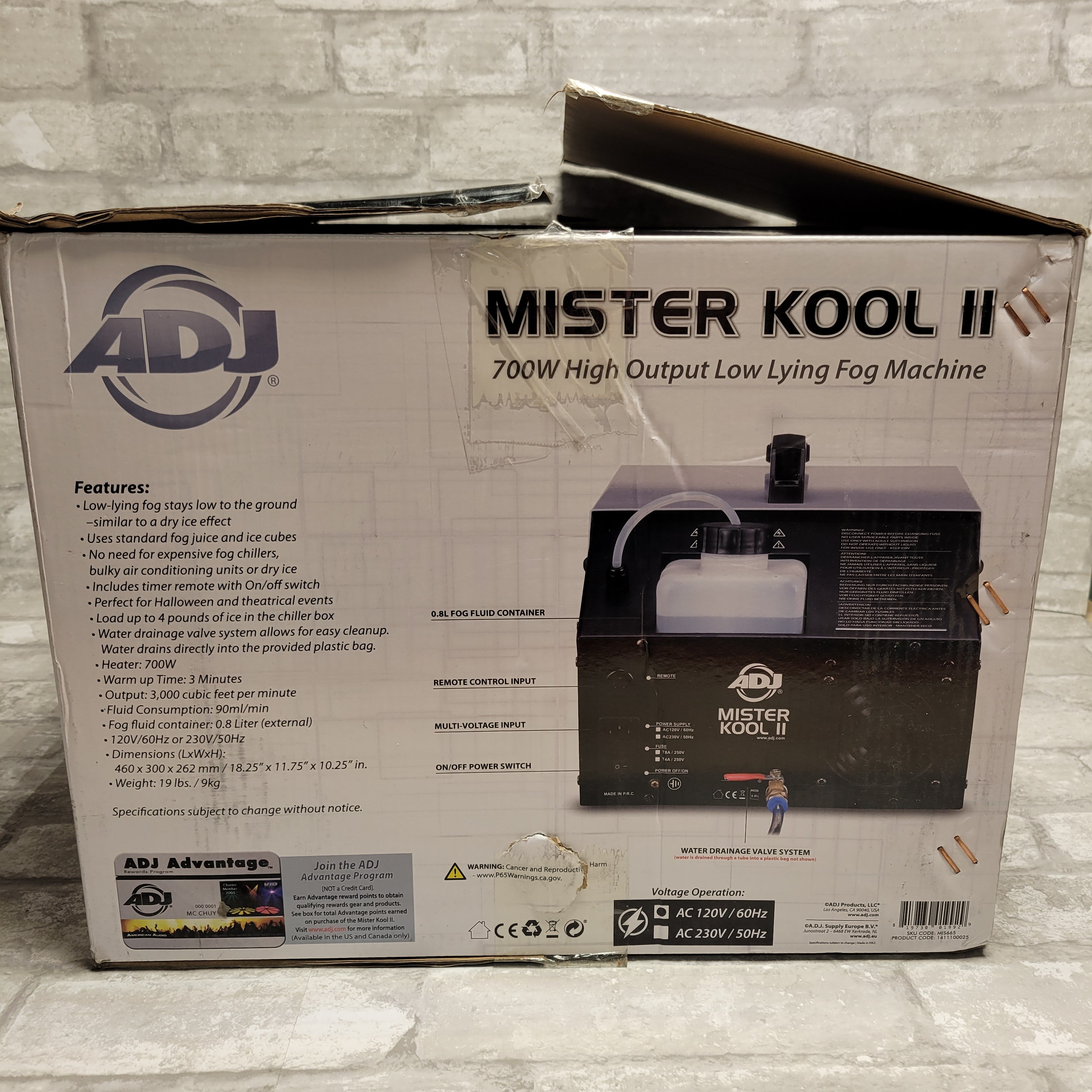 ADJ Products MISTER-KOOL-II Grave Yard Low Lying Water Based Fog Machine (8042216456430)