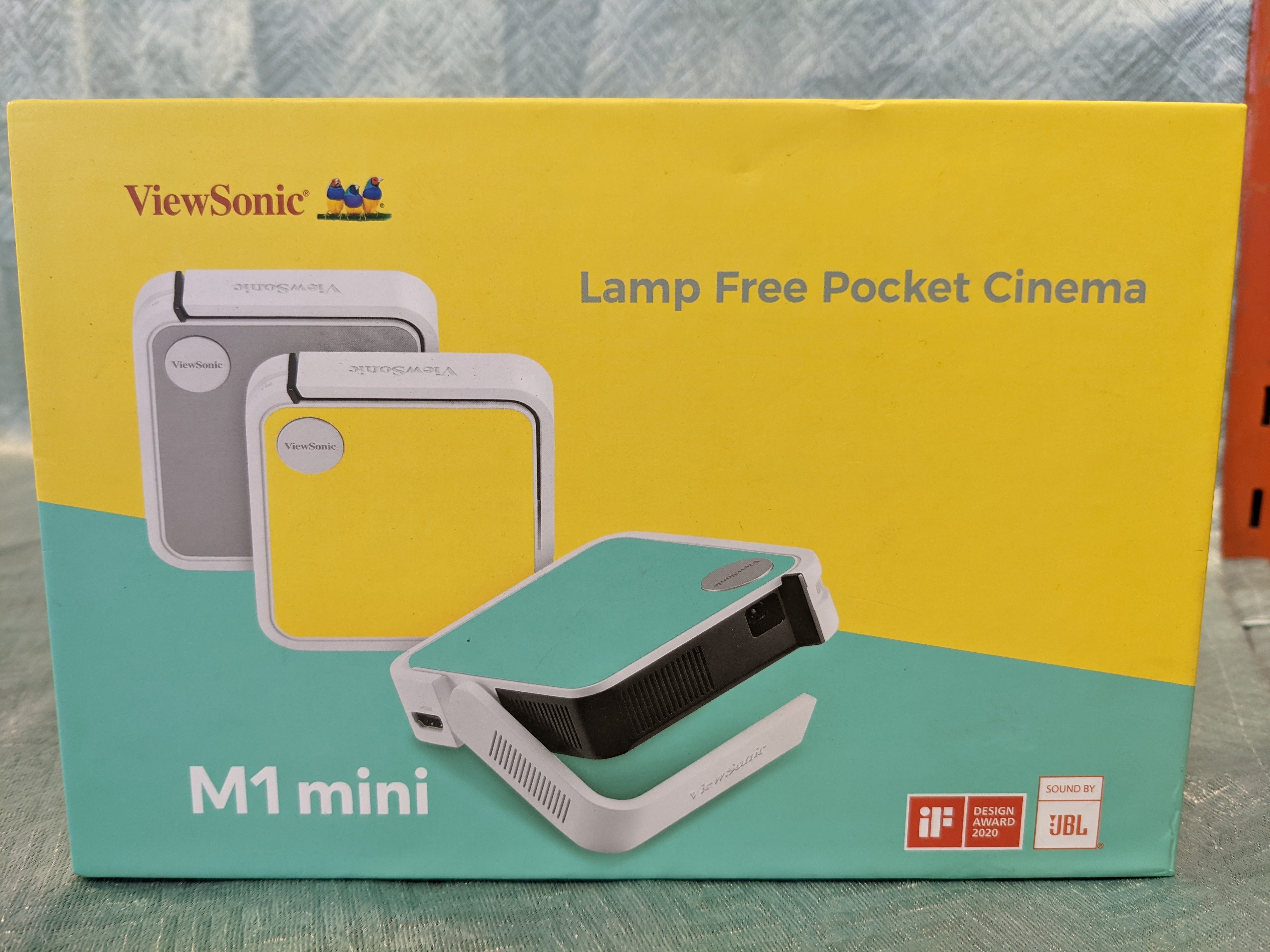 ViewSonic M1 Mini Portable LED Projector with JBL Speaker HDMI USB Type-A Automatic Vertical Keystone Built-in Battery and 1080p Support & PJ-CASE-010 Zipped Soft Padded Carrying Case Gray (7498449486062)