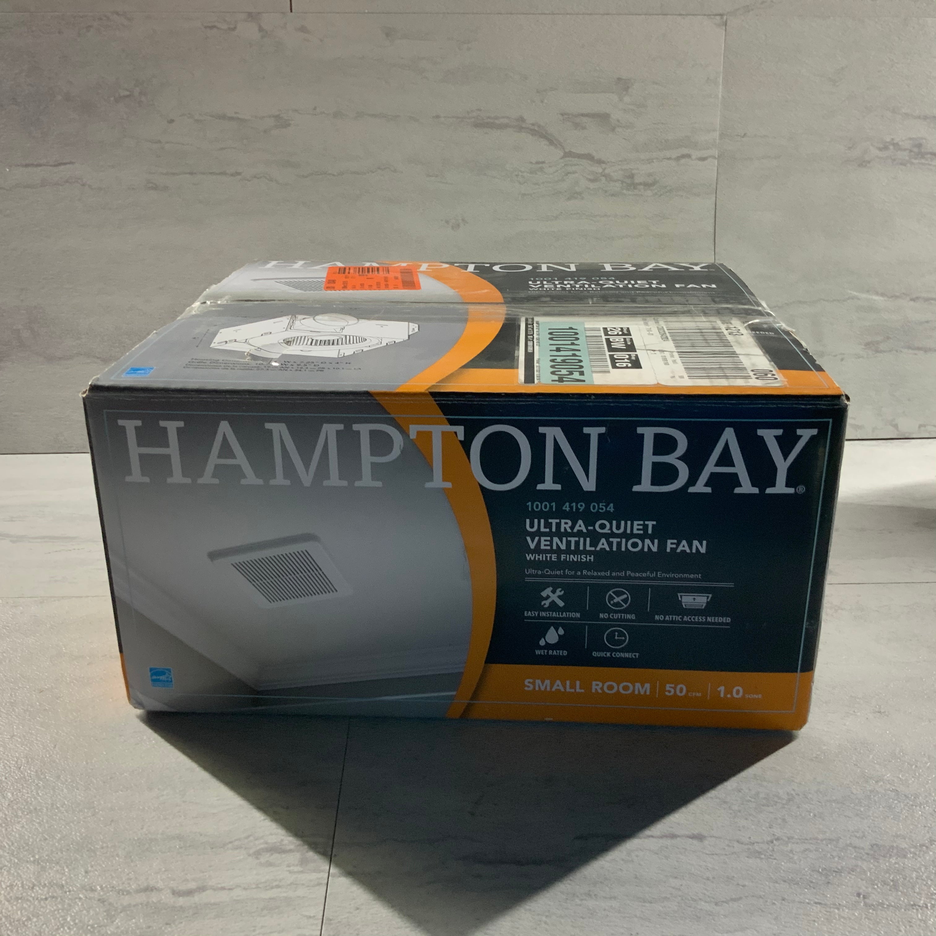 Hampton Bay 50 CFM Ceiling Mount Installation Bathroom Exhaust Fan - OPEN BOX (7351263002862)
