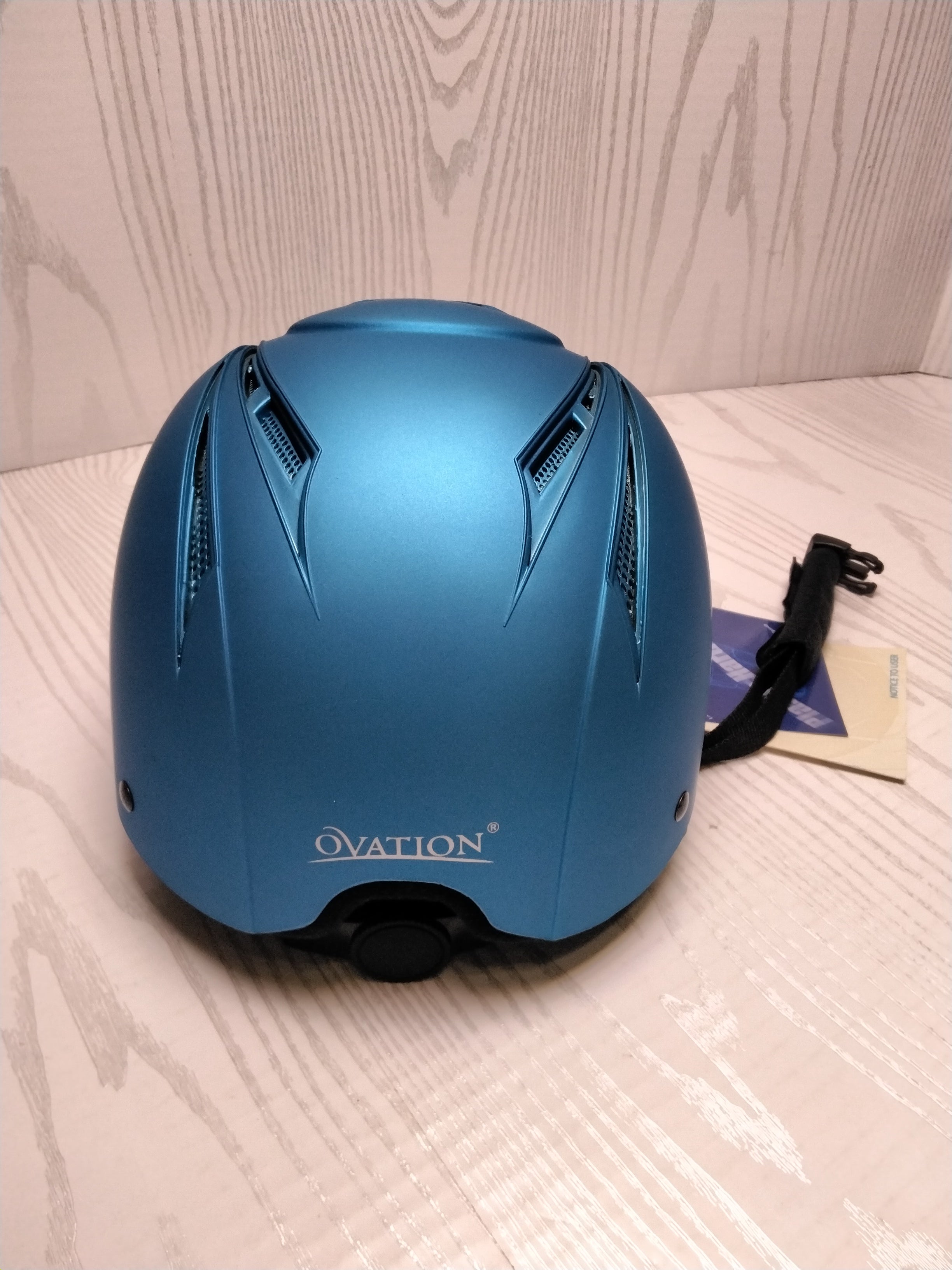 Ovation Deluxe Schooler Helmet- Size Kids M/L Metallic Blue (7748148363502)