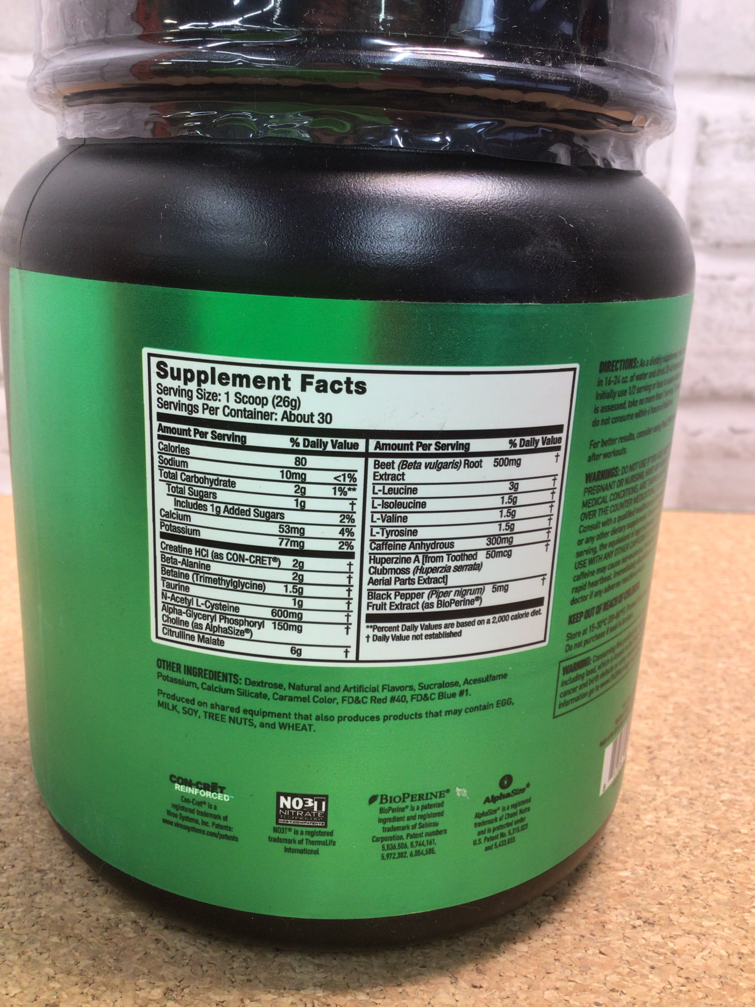 Pre JYM Pre Workout Powder BCAAs, Creatine HCI/Citrulline Malate, Be