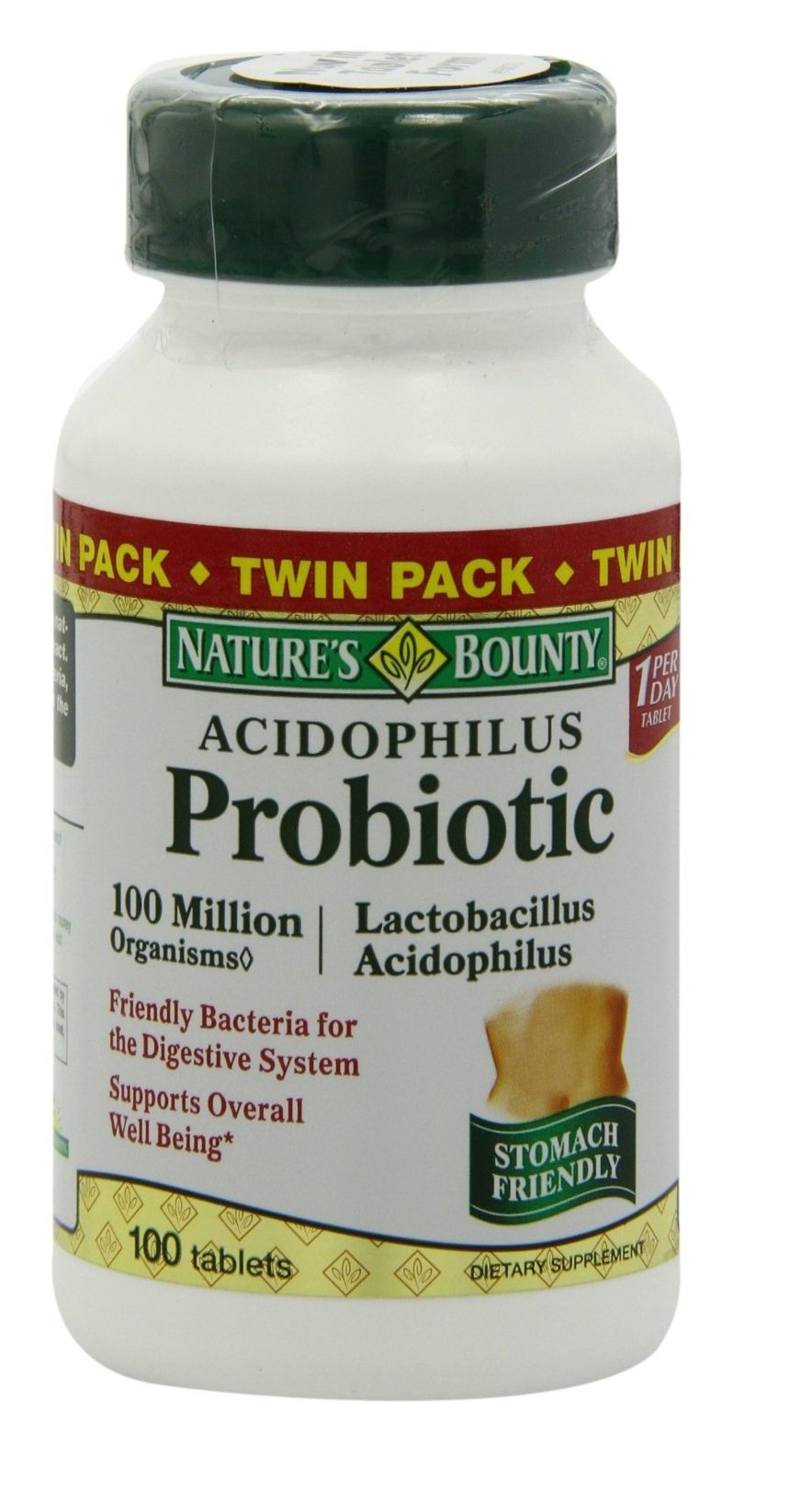 Acidophilus Probiotic by Nature's Bounty, Twin Pack, 200 Tablets Expires-10/22 (6961576902839)