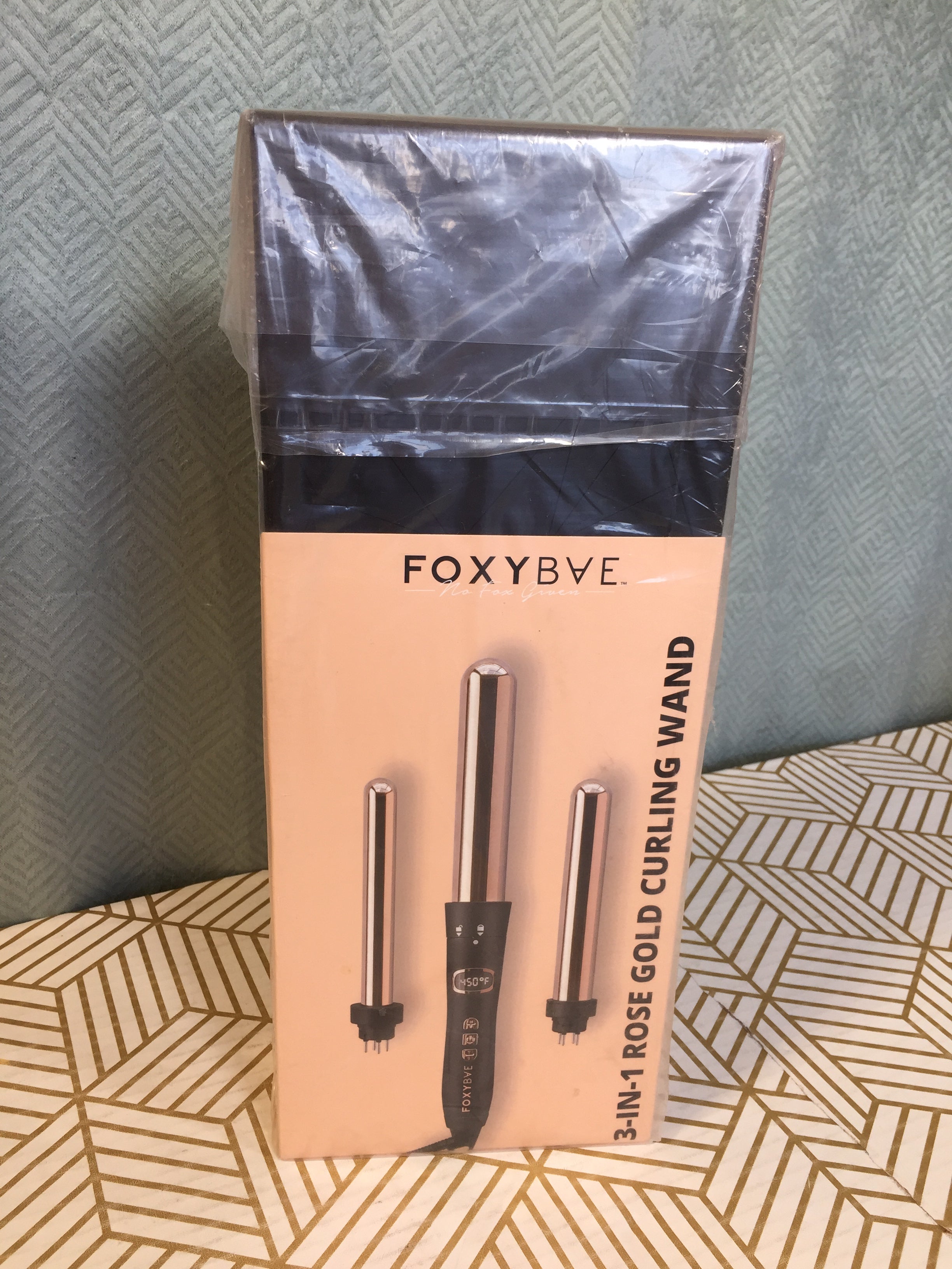 FoxyBae Rose Gold 3-in-1 Curling Wand - Ionic Professional Curling Iron (7922975178990)