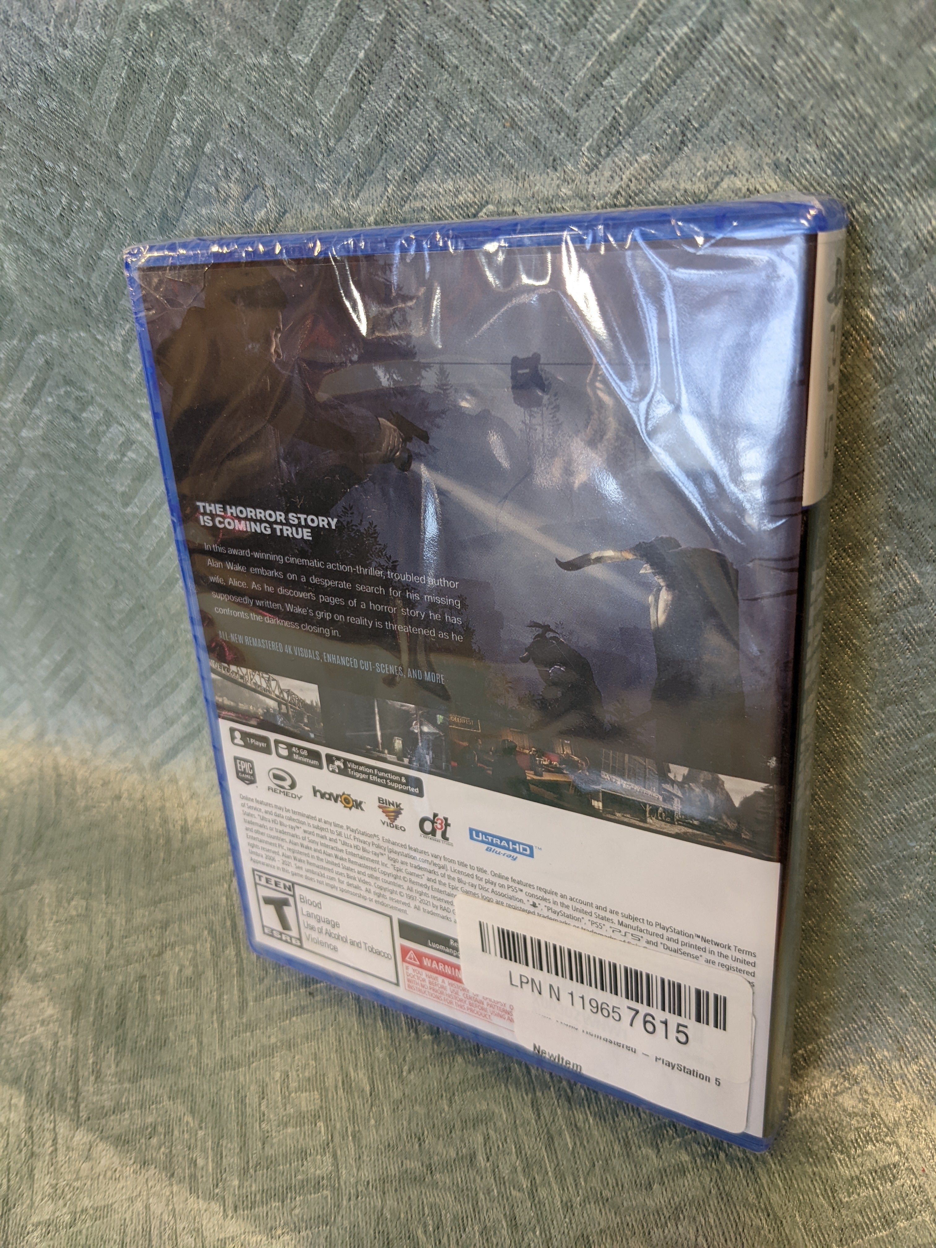 Alan Wake Remastered - PlayStation 5 (7594294935790)