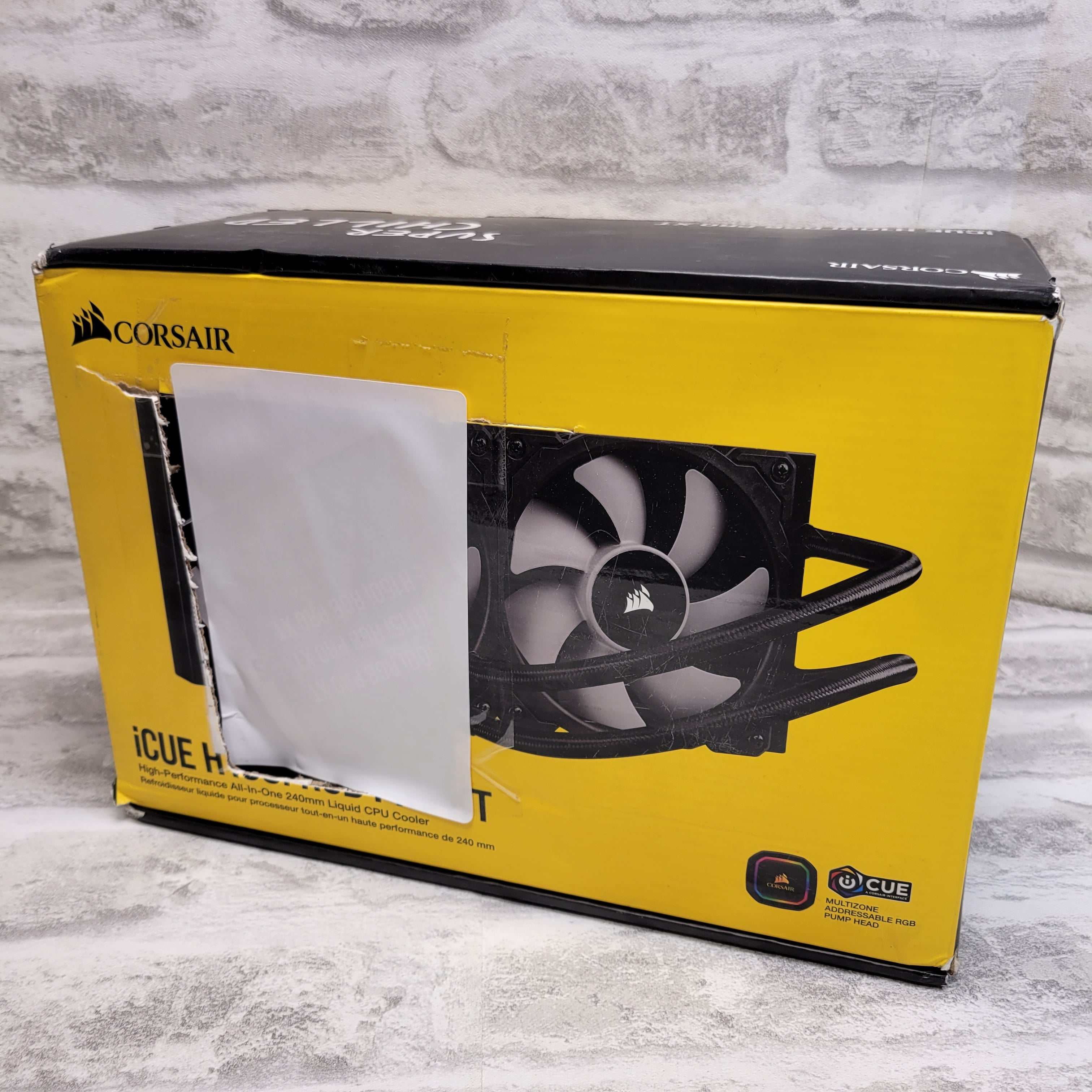 **FOR PARTS** Corsair iCUE H100i RGB Pro XT, 240mm Radiator (7538877399278)