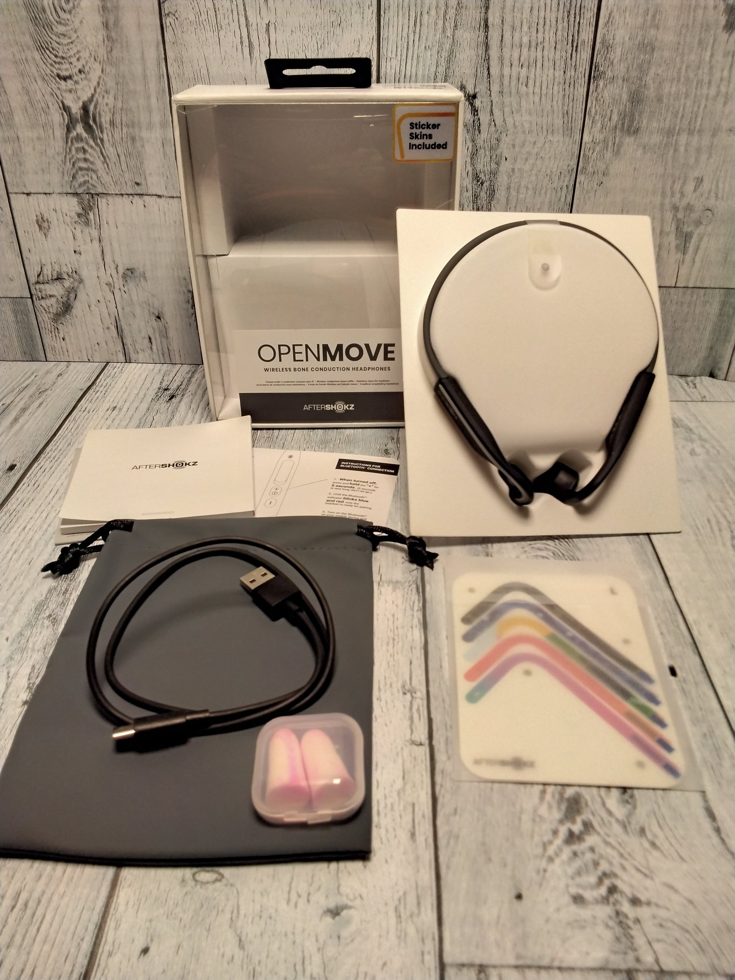 Aftershokz OpenMove Wireless Bone Conduction Headphone Slate Grey (7755891835118)