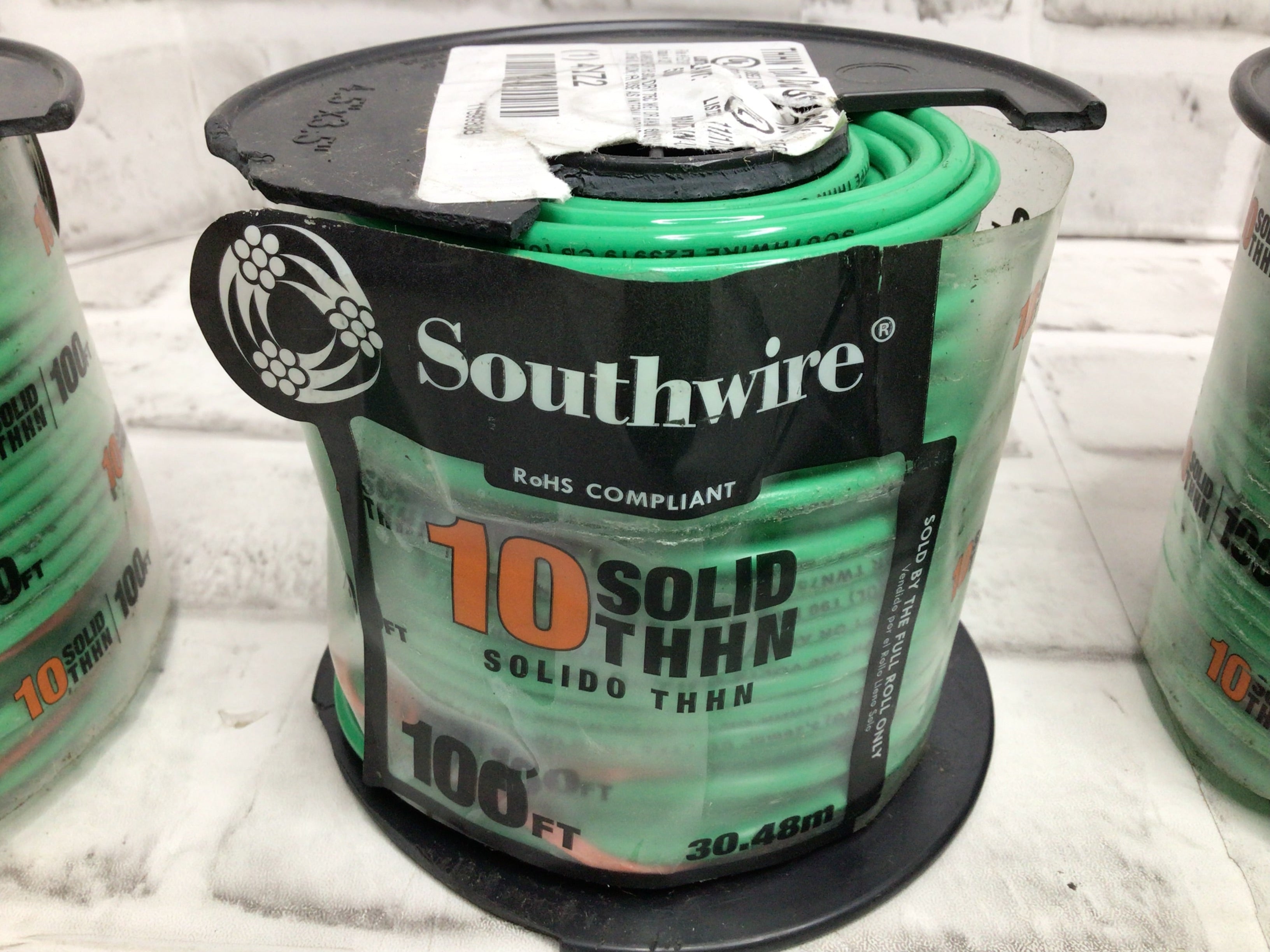 SOUTHWIRE 11599808 Building Wire 10AWG Green 400ft (100ft/spool) *SPOOL DAMAGE* (8138047946990)