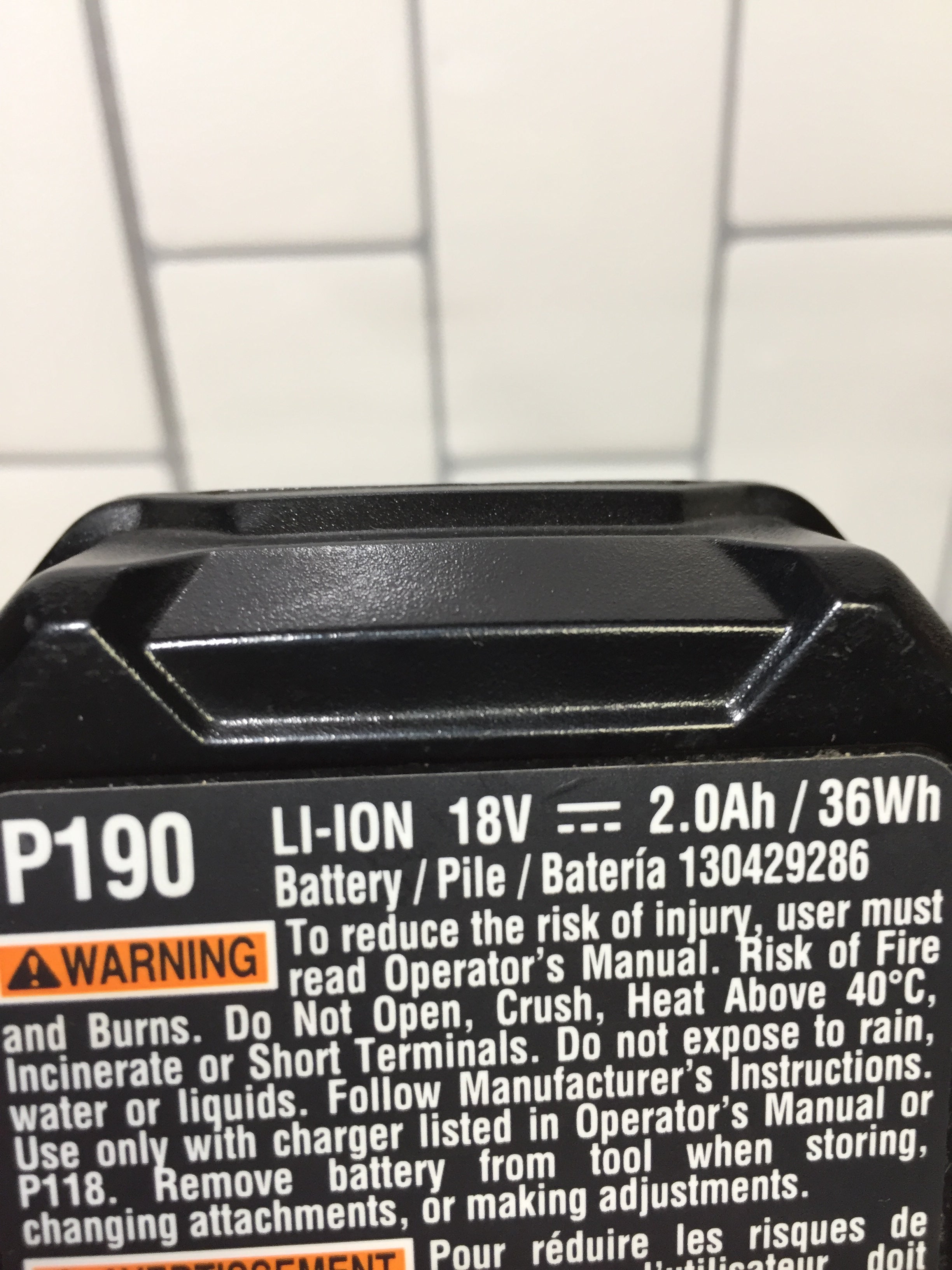 **PARTS ONLY** Lot of 3 Genuine RYOBI P190 18V Batteries **DEFECTIVE** (7430743556334)