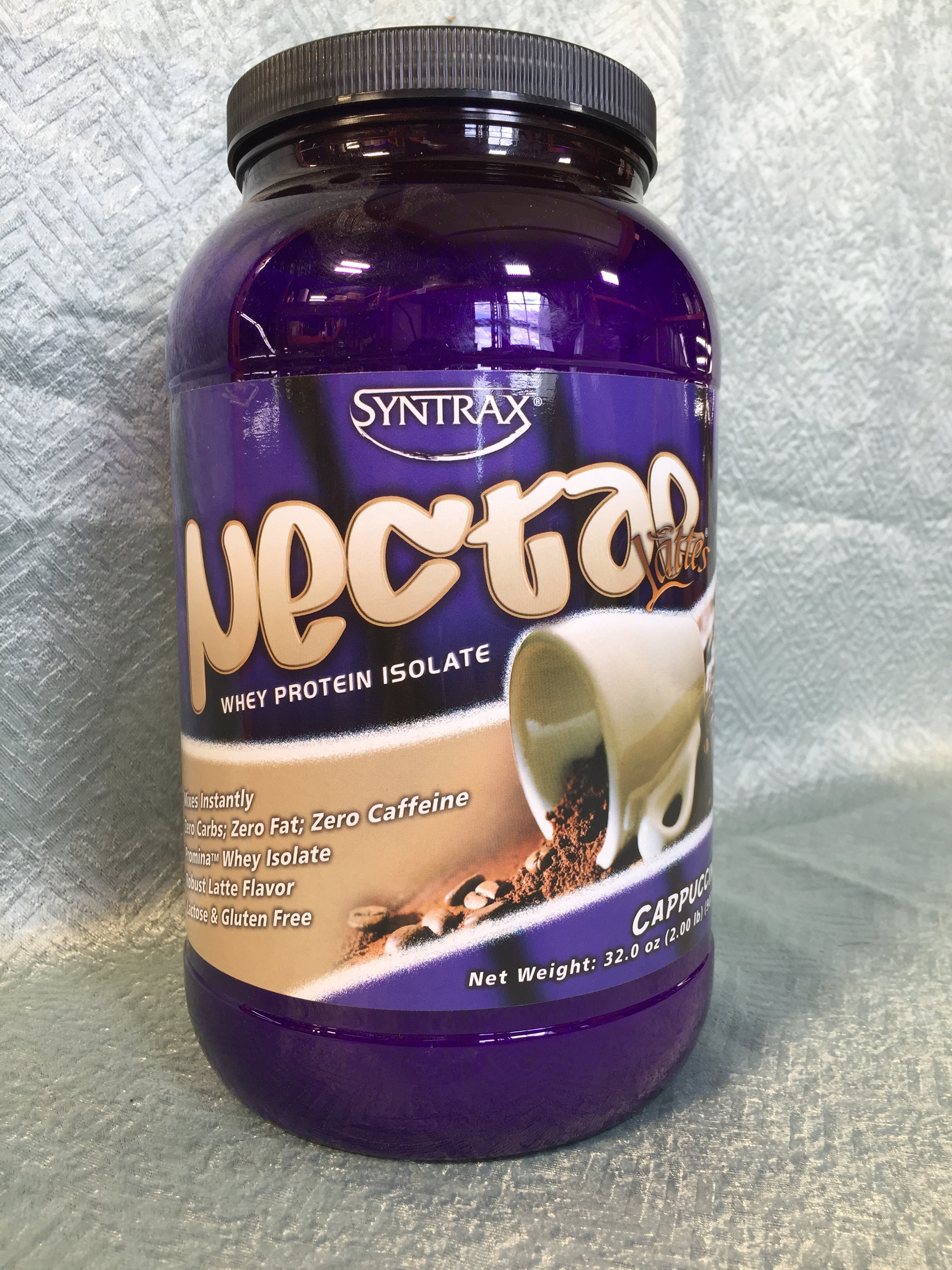Syntrax Lattes Nectar Native Grass-Fed Whey Protein Latte Cappuccino, 2 lbs (7515081048302)