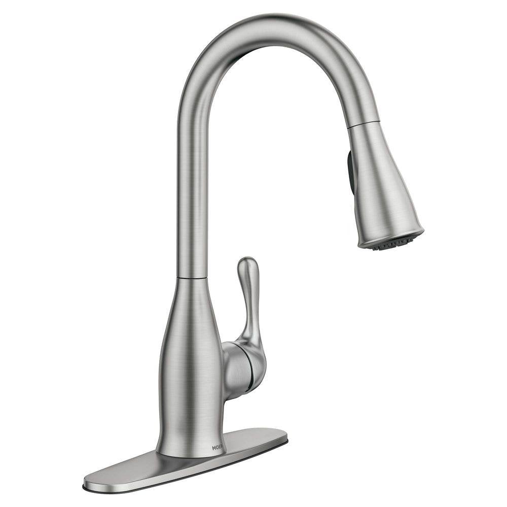 MOEN Kaden Single-handle Pull-down Sprayer Kitchen Faucet-Spot Resist Stainless