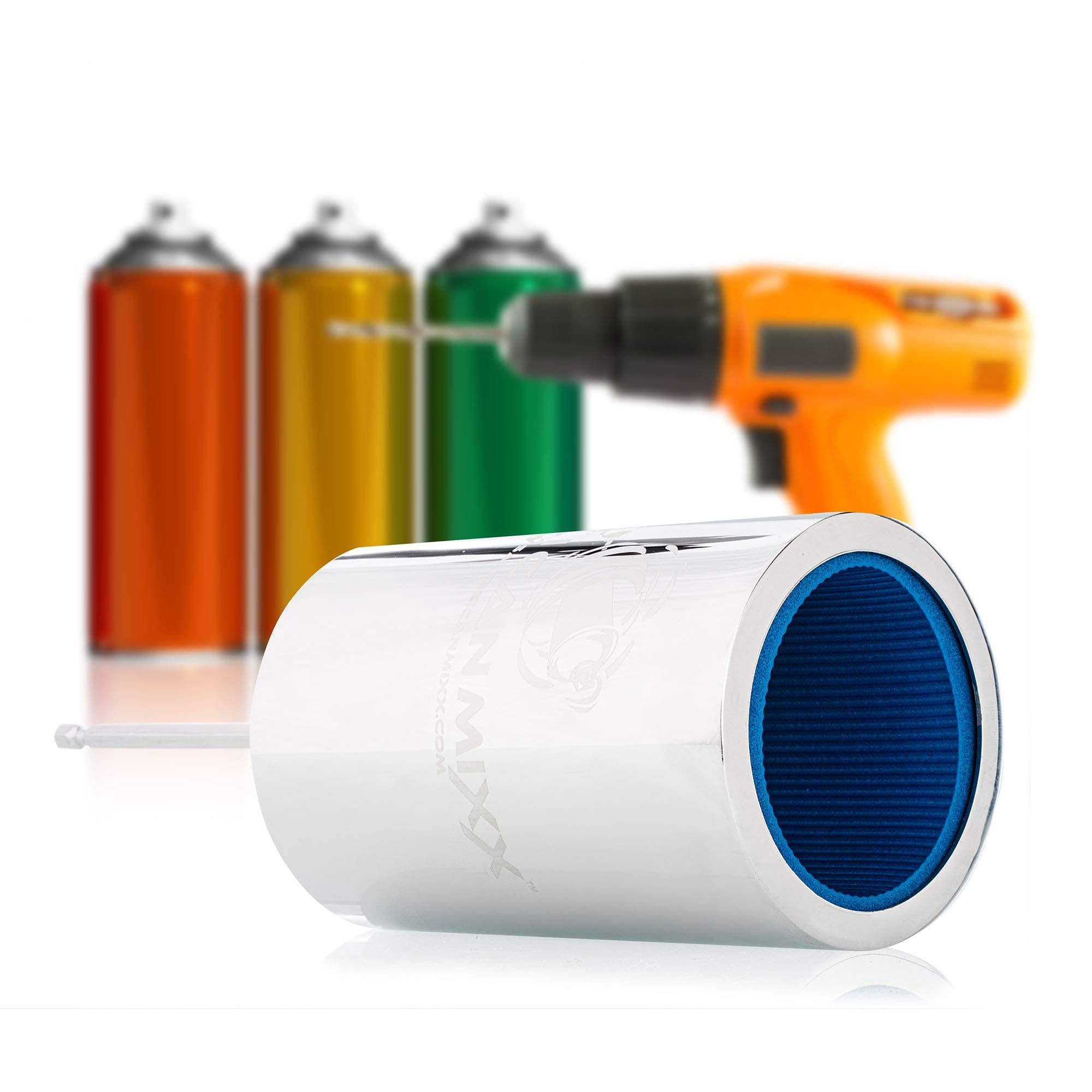 I CAN MIXX Spray Paint Can Mixer Drill Powered Stainless Steel Mixing
