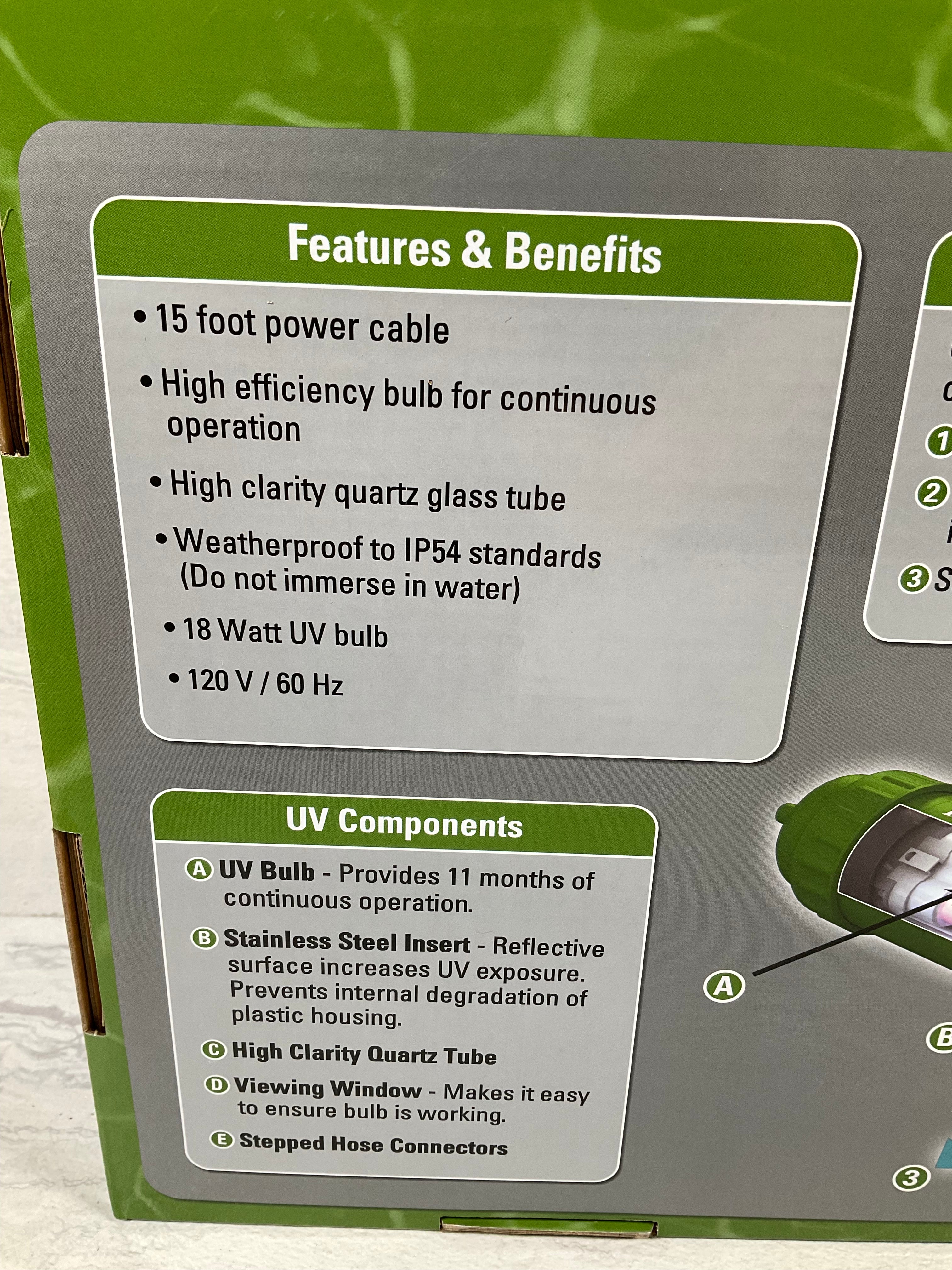 TetraPond UVC-18 GreenFree UV Clarifiers, Up To 4400 Gallons, 18-Watt (6966403301559)