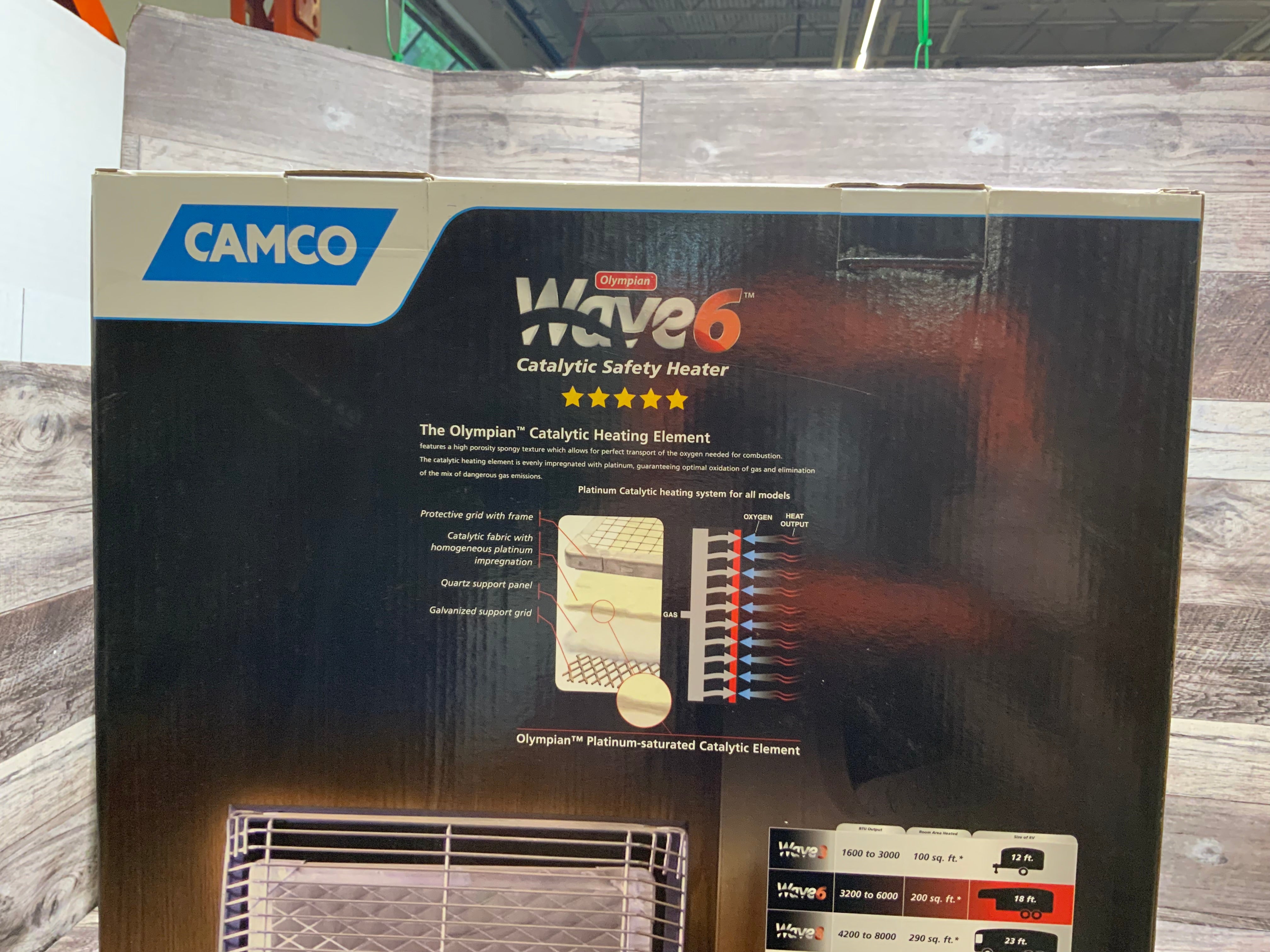 Camco 57341 Wave-6 Catalytic Safety Heater **Minor Box Damage** (8086646751470)